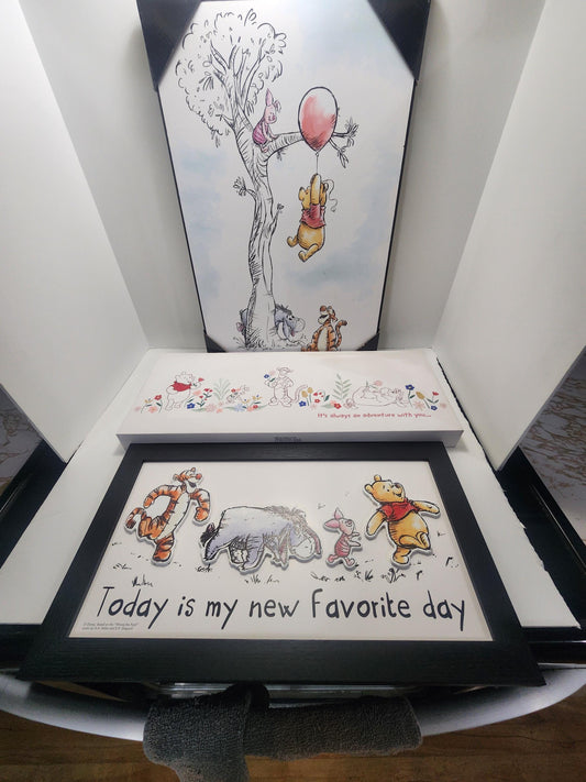 Winnie The Pooh Painting and Wall Hangings - Disney - Disney Decor - Winnie The Pooh - Winnie - Pooh Bear - Paintings - Tye Dye - Decor