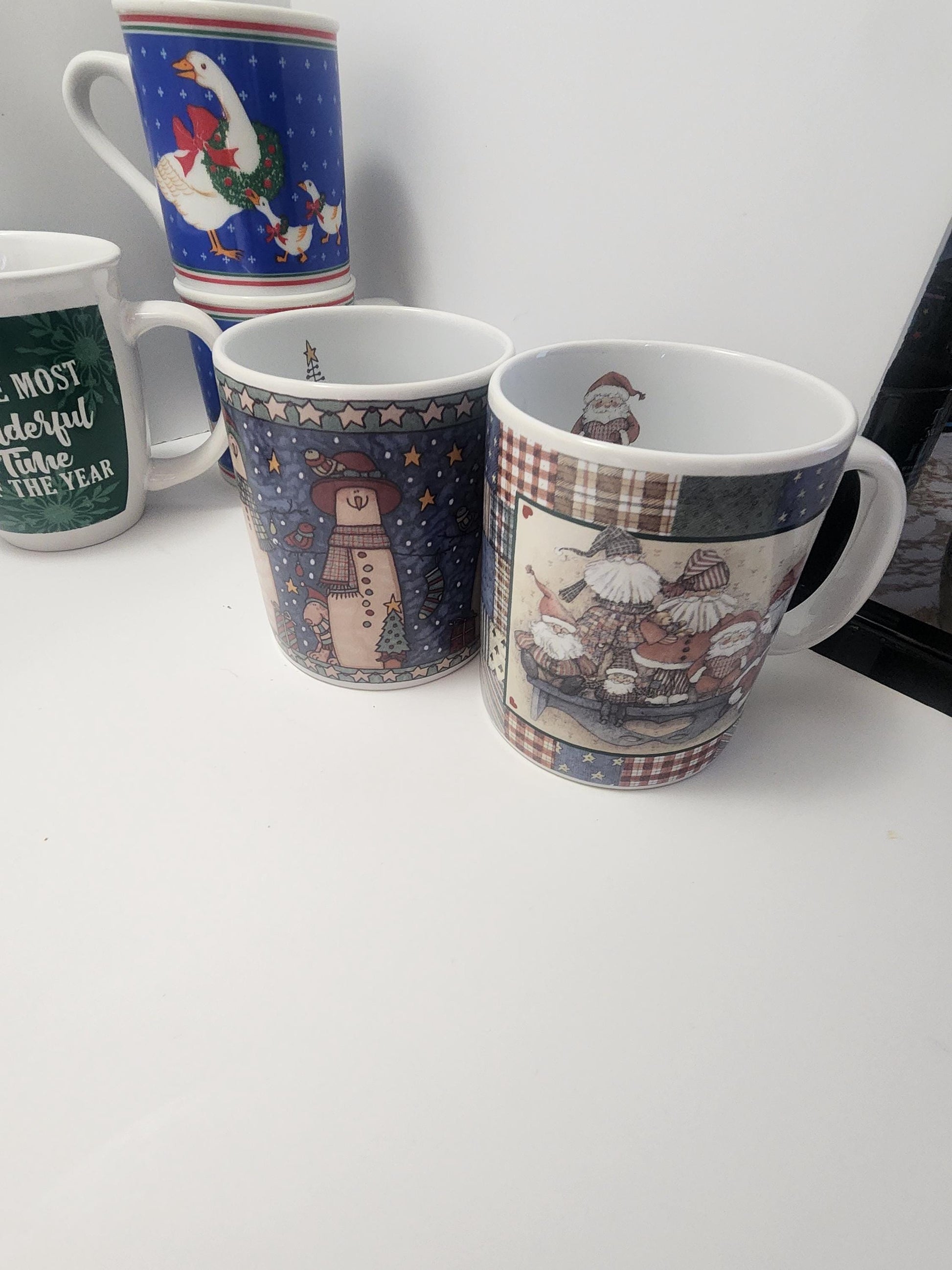 Christmas Mugs - Mugs - Coffee Mugs - Christmas Decor - Christmas - Snowman - Vintage Christmas