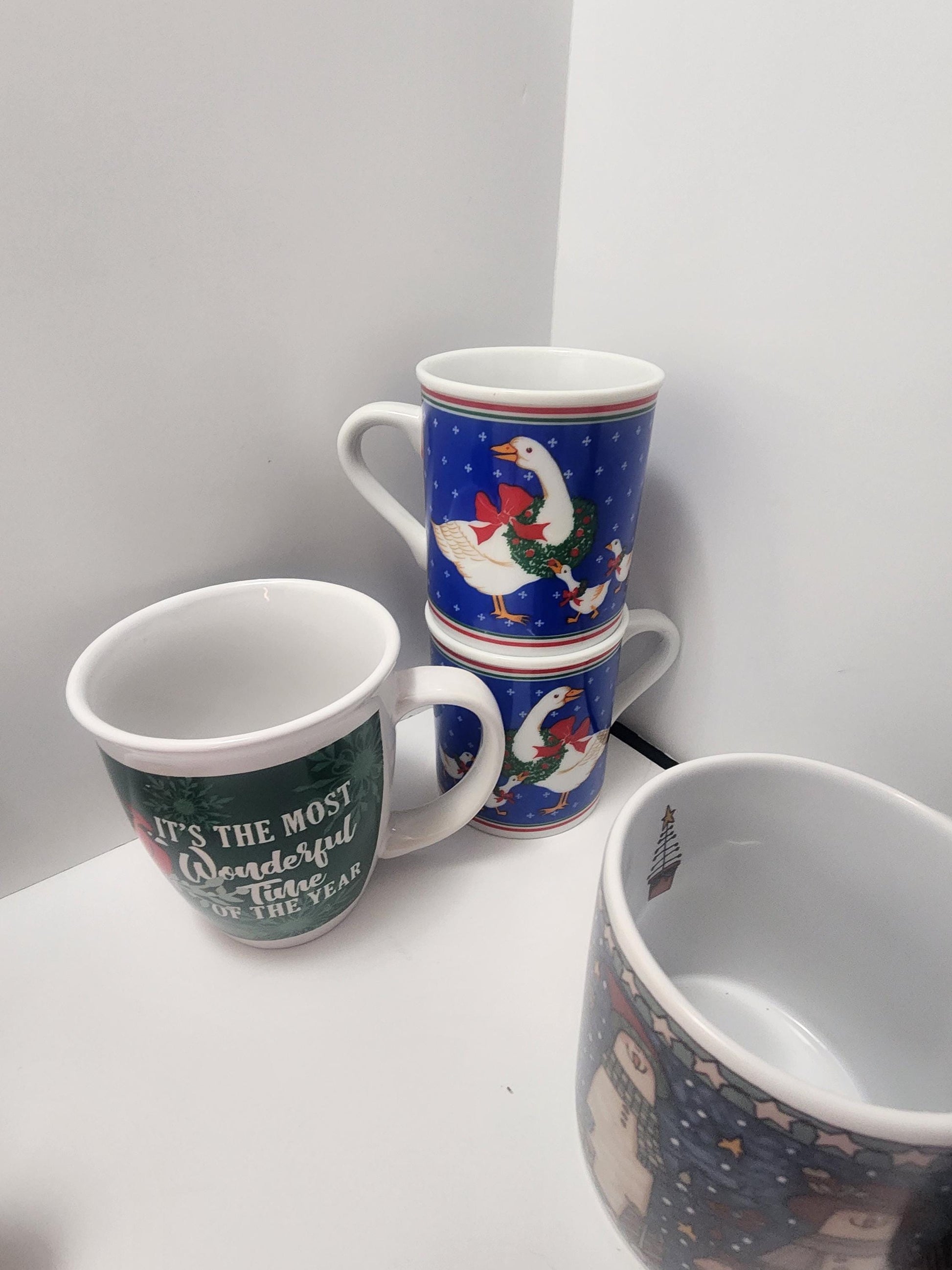 Christmas Mugs - Mugs - Coffee Mugs - Christmas Decor - Christmas - Snowman - Vintage Christmas