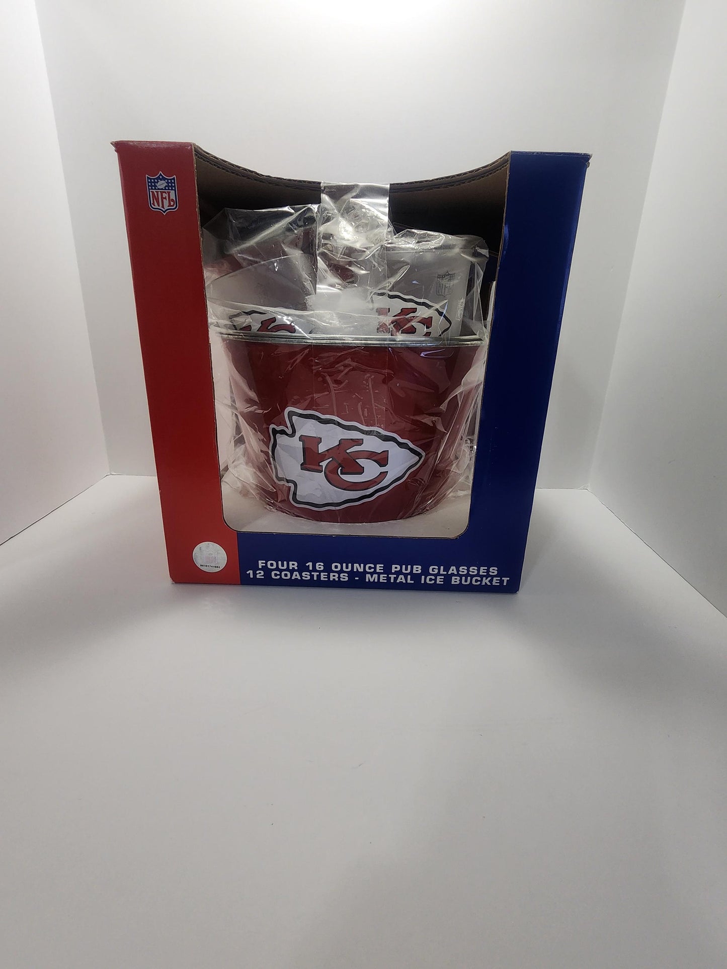 Kansas City Chiefs Limited Edition Ice Bucket With Glasses and Coasters - Ice Bucket - Tailgating - Kansas City Chiefs - Drink Glasses -NFL