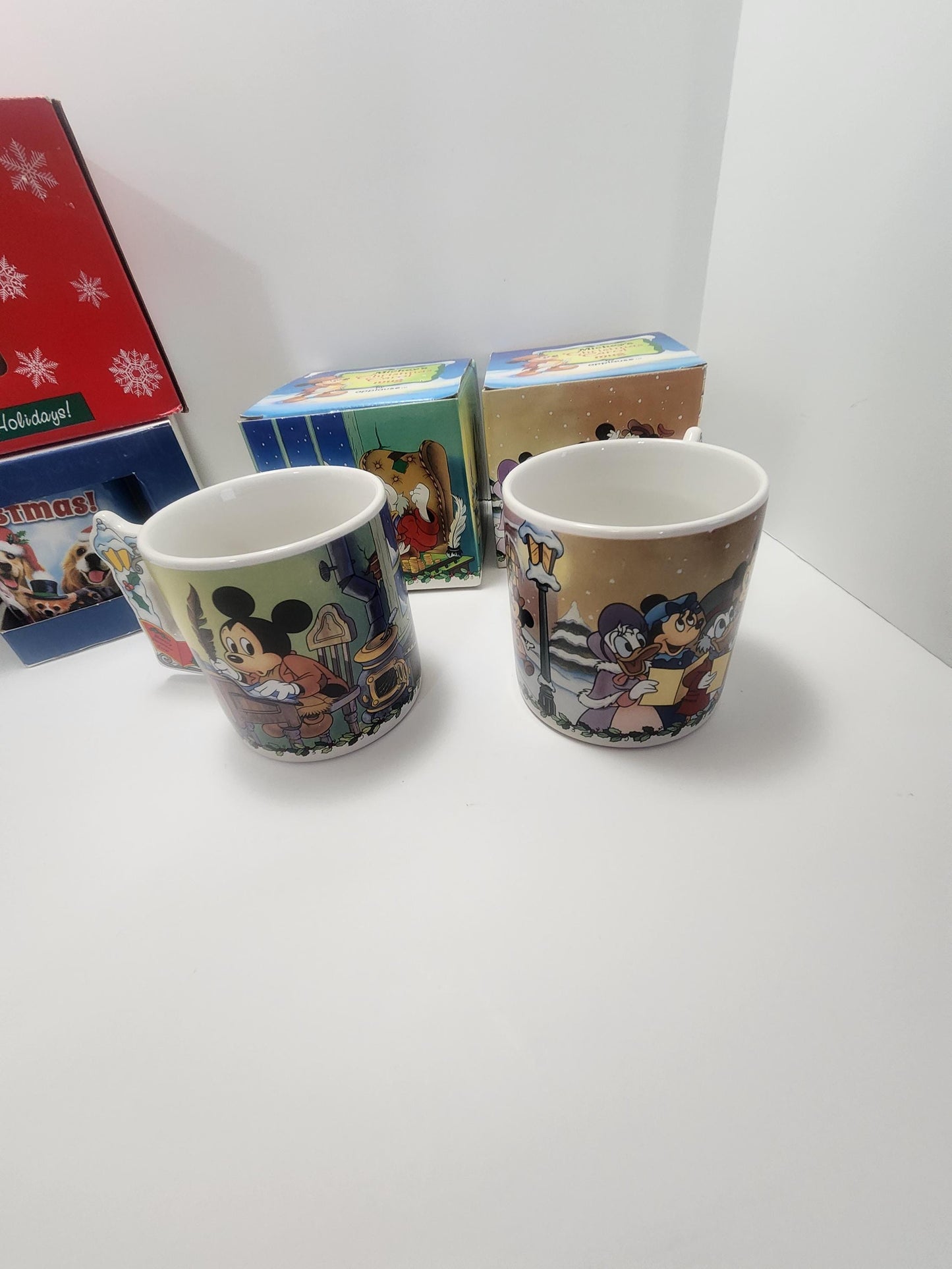 Christmas 1990s Vintage Mugs - Disney Christmas Carols Mugs - Scrouge Mcduck - Disney - Disney Mugs - Dogs - Noel - Mugs - Vintage Christmas