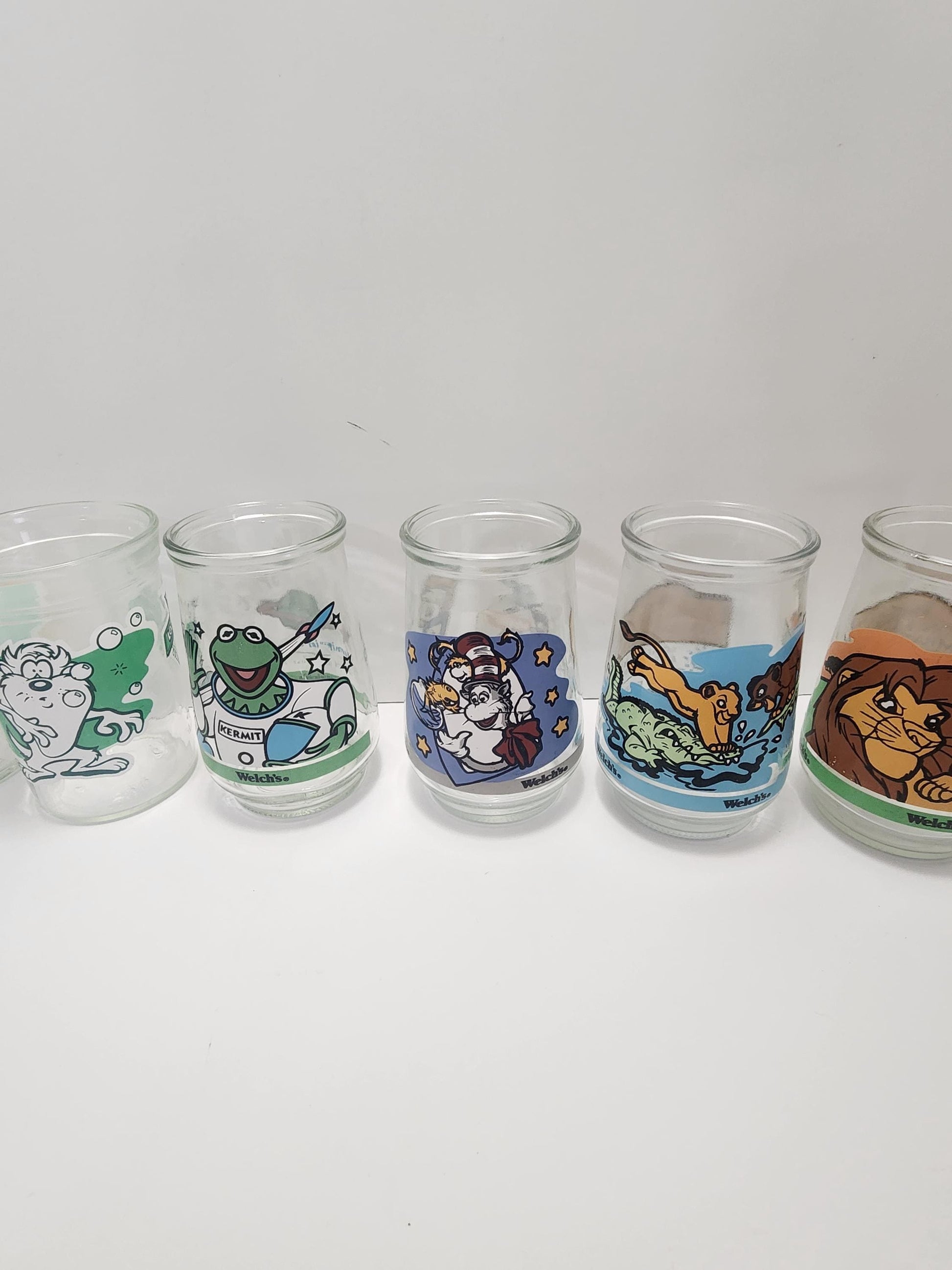Welchs Jelly Jars - Muppets - The Lion King - Looney Tunes - Dr Seuss - Character Glasses - Collectable Glass - Muppets In Space