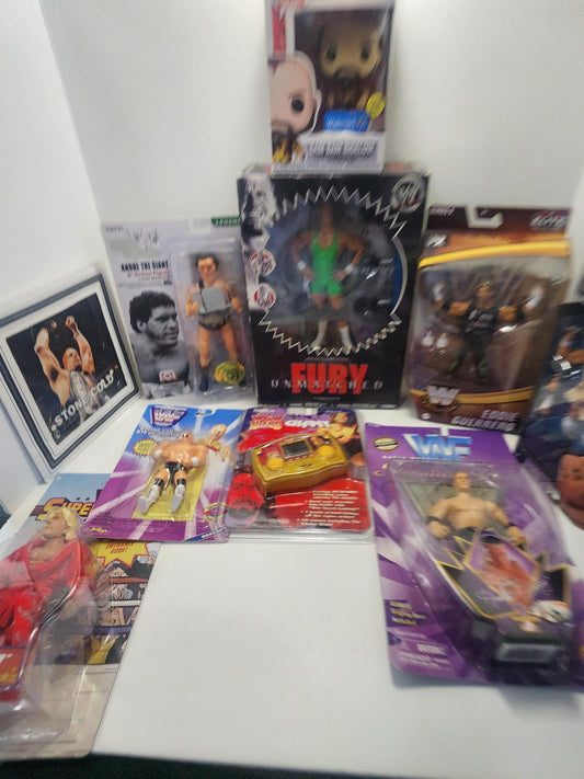 WWF Wrestling Figures And Memorbilla - WWE- WCW - Action Figures - Wrestling Figures - Mr Perfect - Ric Flair - Electronic Games