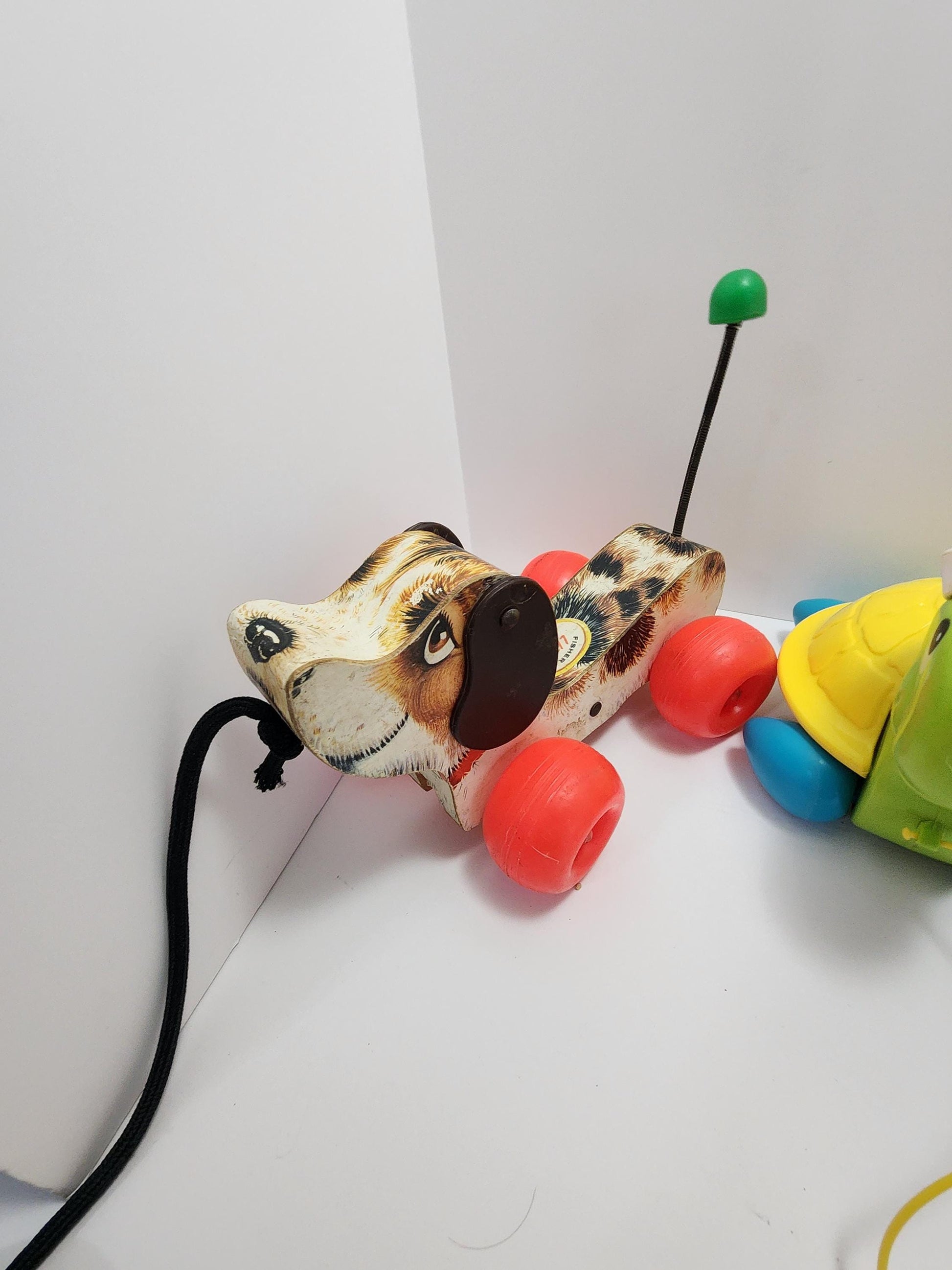 Fisher Price 1970s Pull Toys - Pets - Fisher Price - Fisher Price Toys - Pull Toys - Turtles - Elephants - Dogs - Puppy - Airplanes