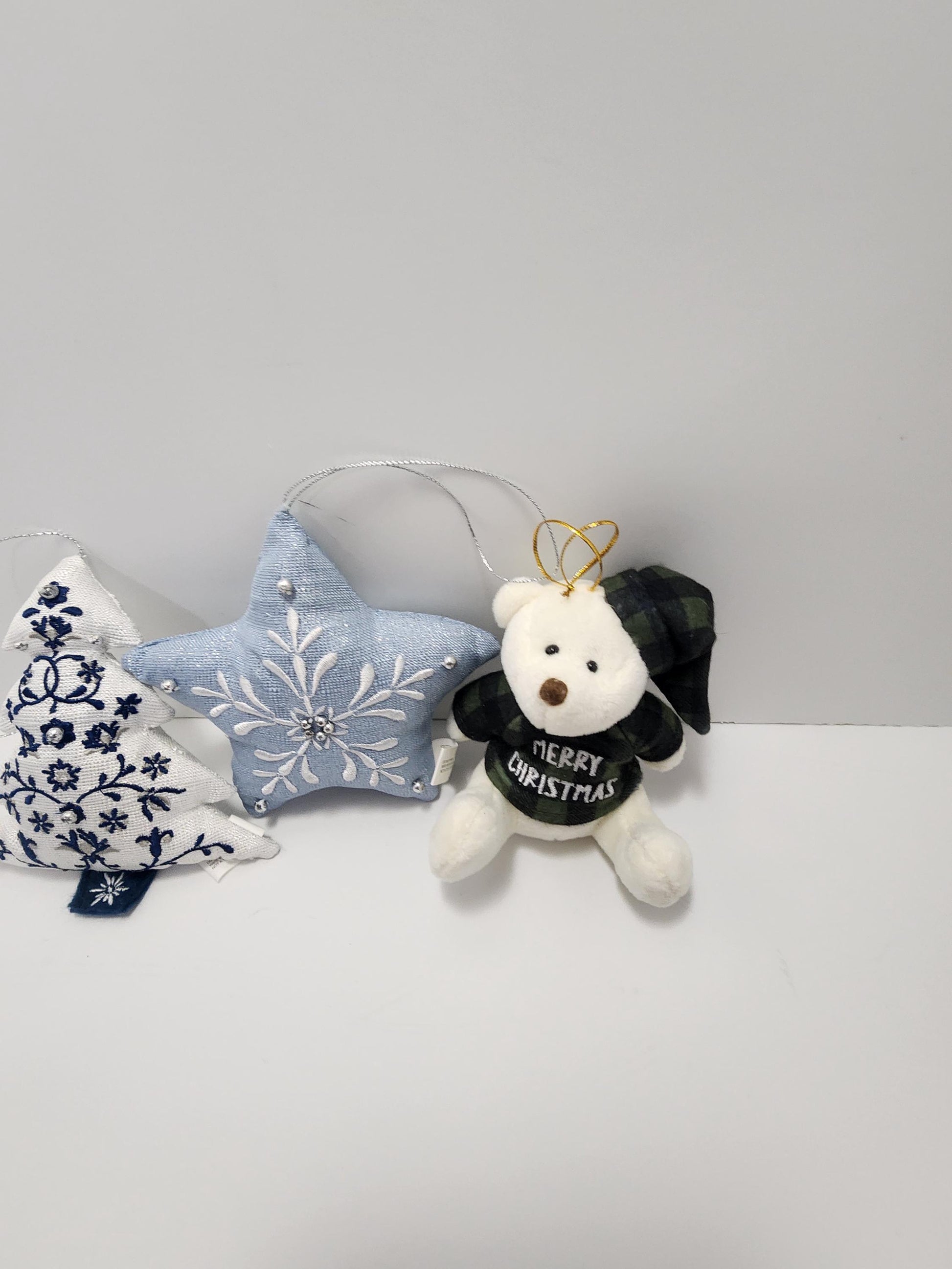 Christmas Ornaments Plushie Set of 3 - Christmas - Ornaments - Christmas Tree - Plushies - Plushie Ornaments - Trees - Bears - Christmas Bea