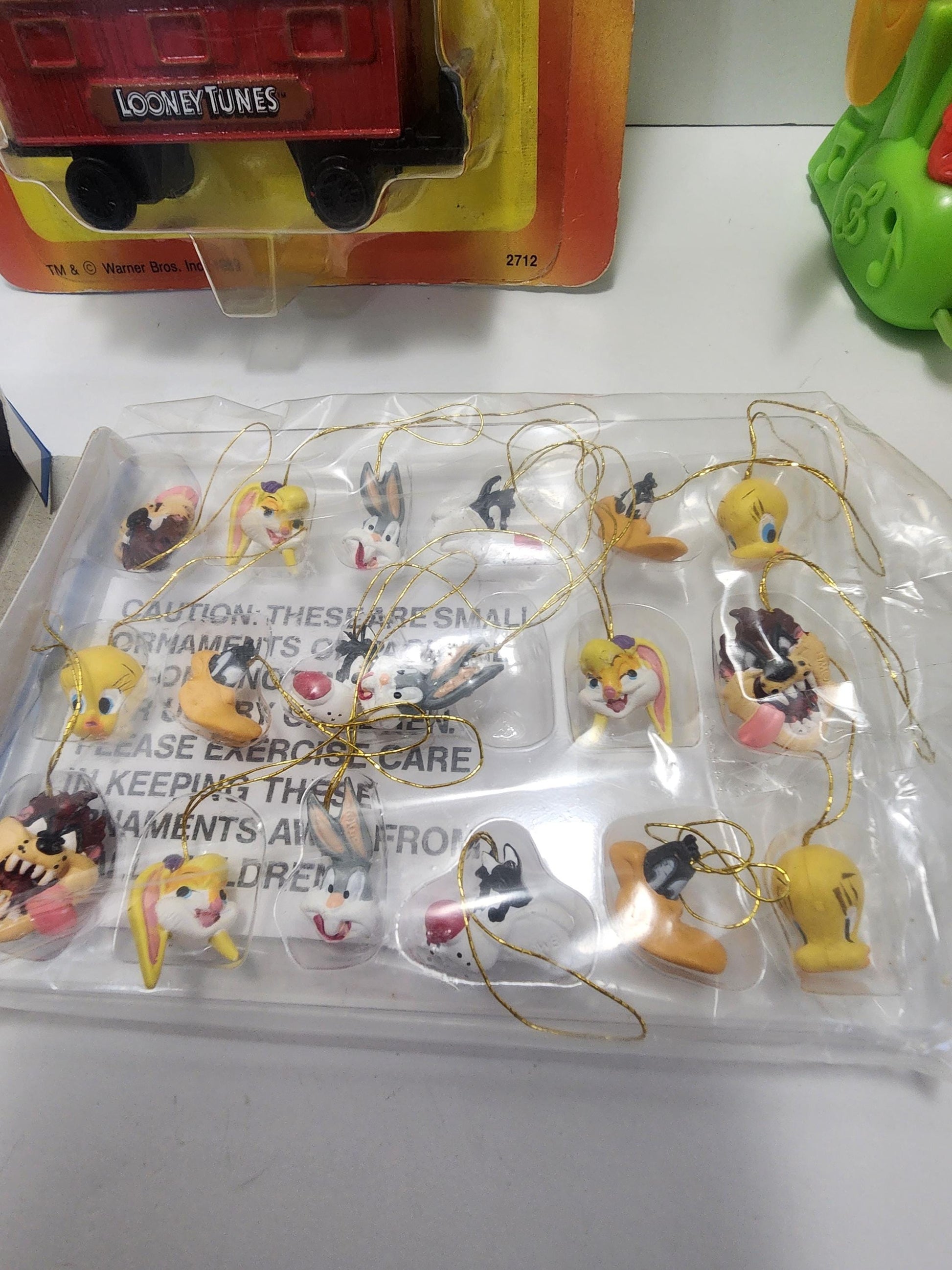 Looney Tunes Vintage 1990s Toys - Slyvester - Ornaments - Mini Ornaments - Christmas Ornaments - Tweety - Looney Tunes Toys - Warner Brother