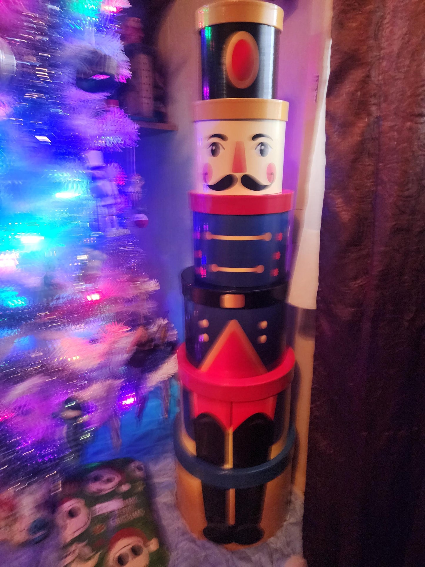 Christmas Nutcracker Nesting Stackable Box - Christmas - Christmas Decor - Nesting Box - Stacking Box - Nutcracker - Vintage Christmas