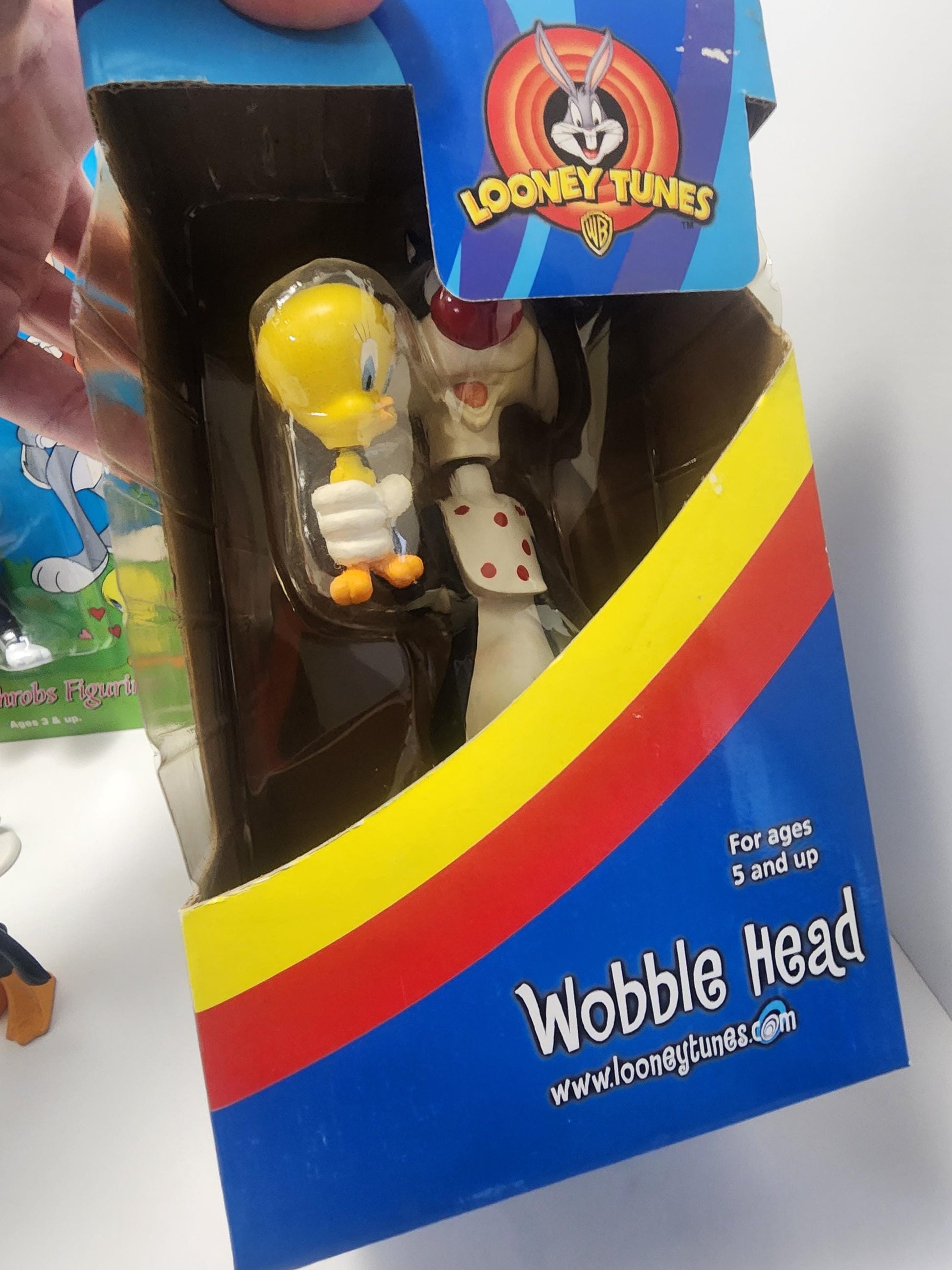 Looney Tunes Vintage Toys - Christmas Ornaments - Tazmanian Devil - Warner Brothers - Vintage Toys - Slyvester - Bobble Head