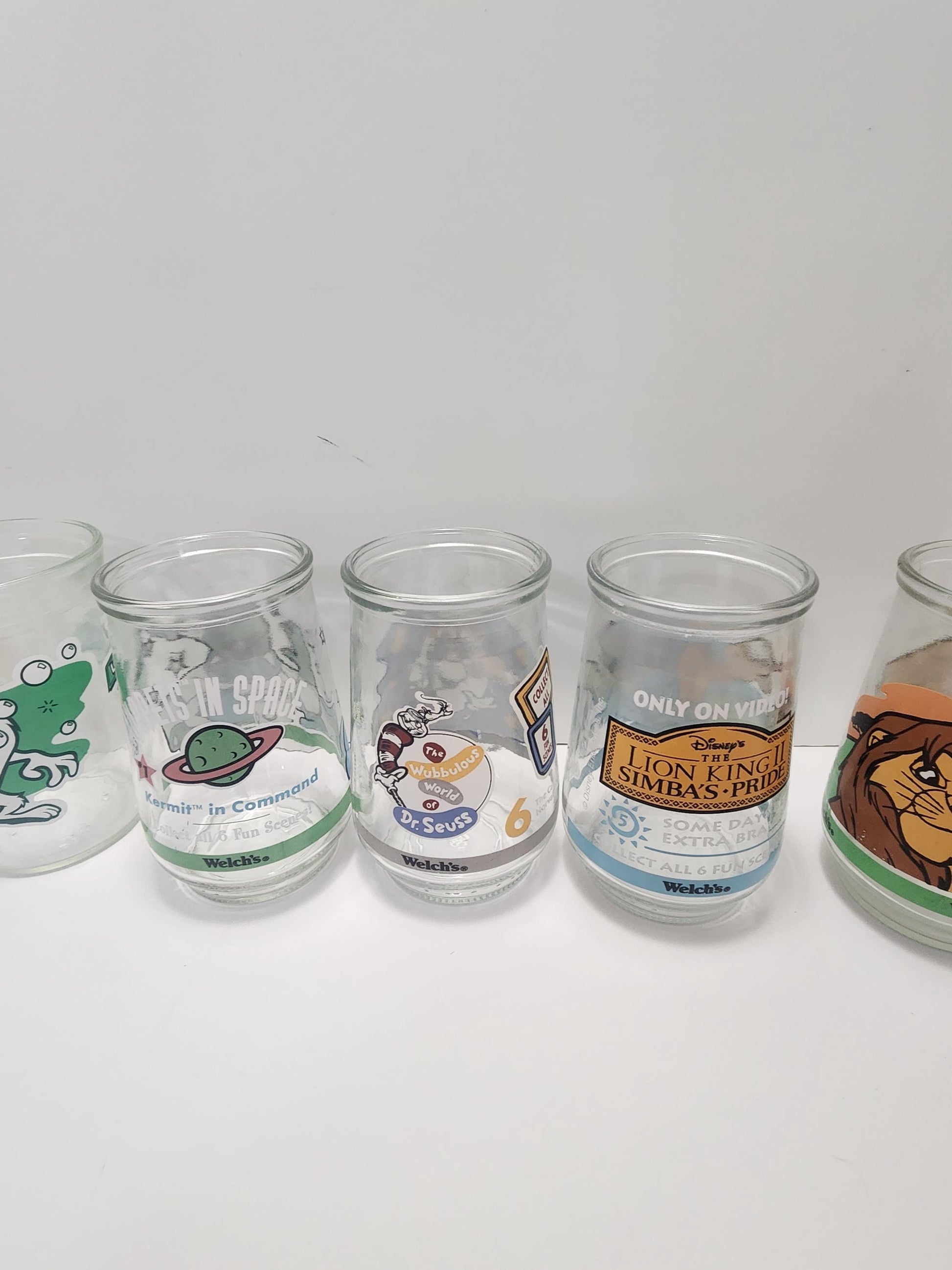 Welchs Jelly Jars - Muppets - The Lion King - Looney Tunes - Dr Seuss - Character Glasses - Collectable Glass - Muppets In Space