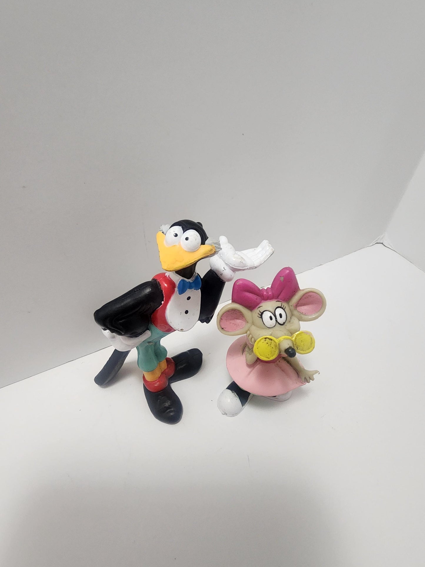 Rock A Doodle 1992 Vintage Goldcrest Animation Pvc Magpie and Peelers - Mouse - Pvc Toys - Vintage Toys - Rock A Doodle - Dairy Queen Toys