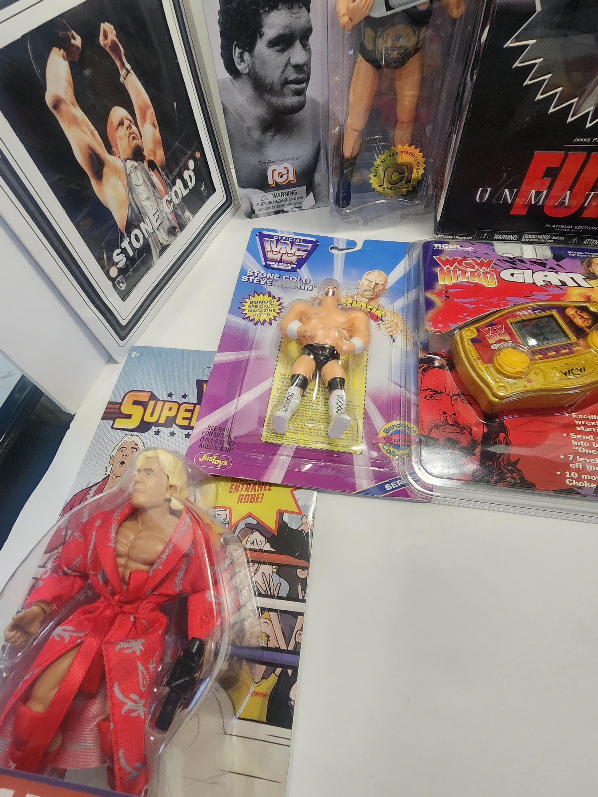 WWF Wrestling Figures And Memorbilla - WWE- WCW - Action Figures - Wrestling Figures - Mr Perfect - Ric Flair - Electronic Games