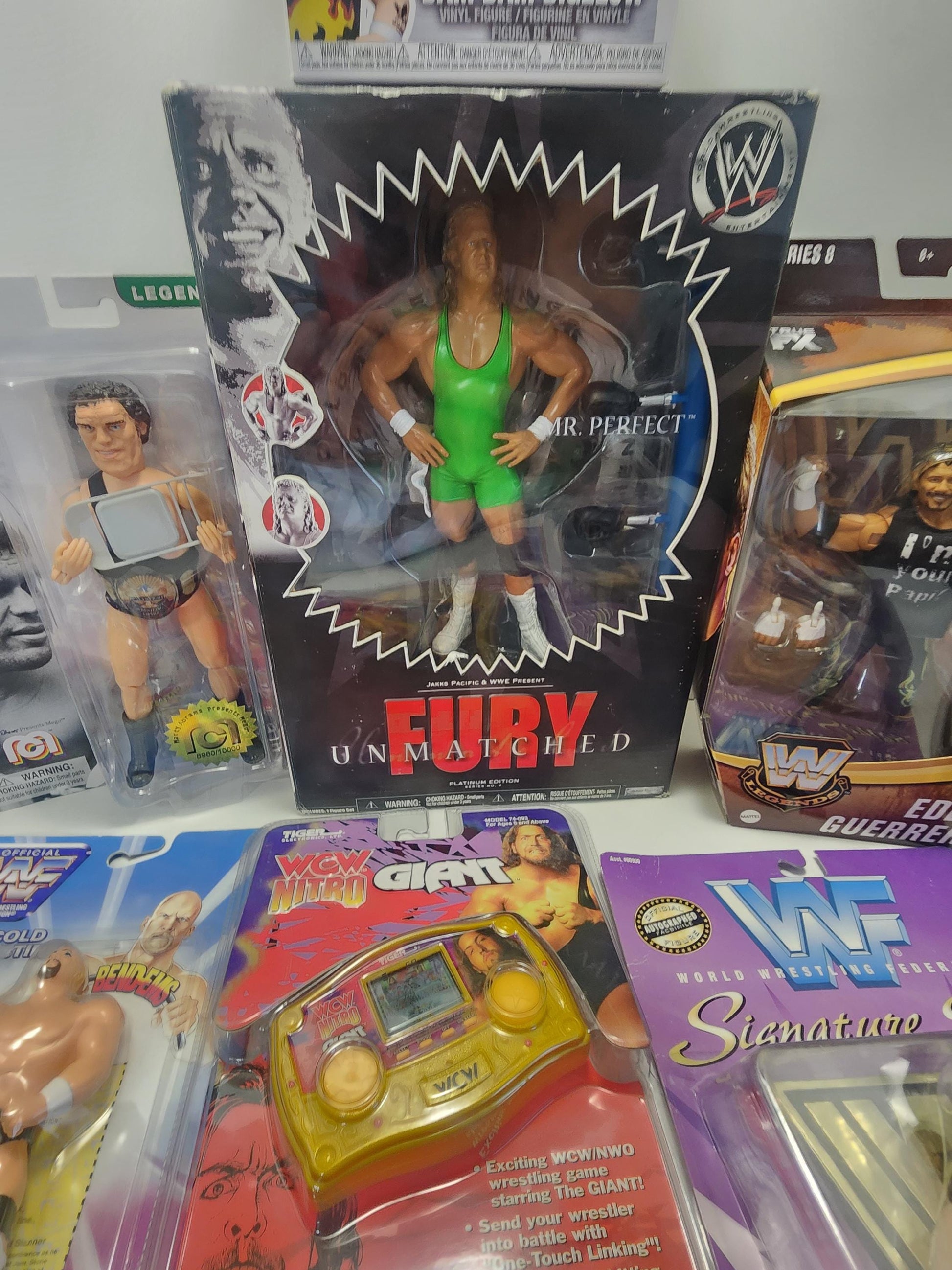 WWF Wrestling Figures And Memorbilla - WWE- WCW - Action Figures - Wrestling Figures - Mr Perfect - Ric Flair - Electronic Games