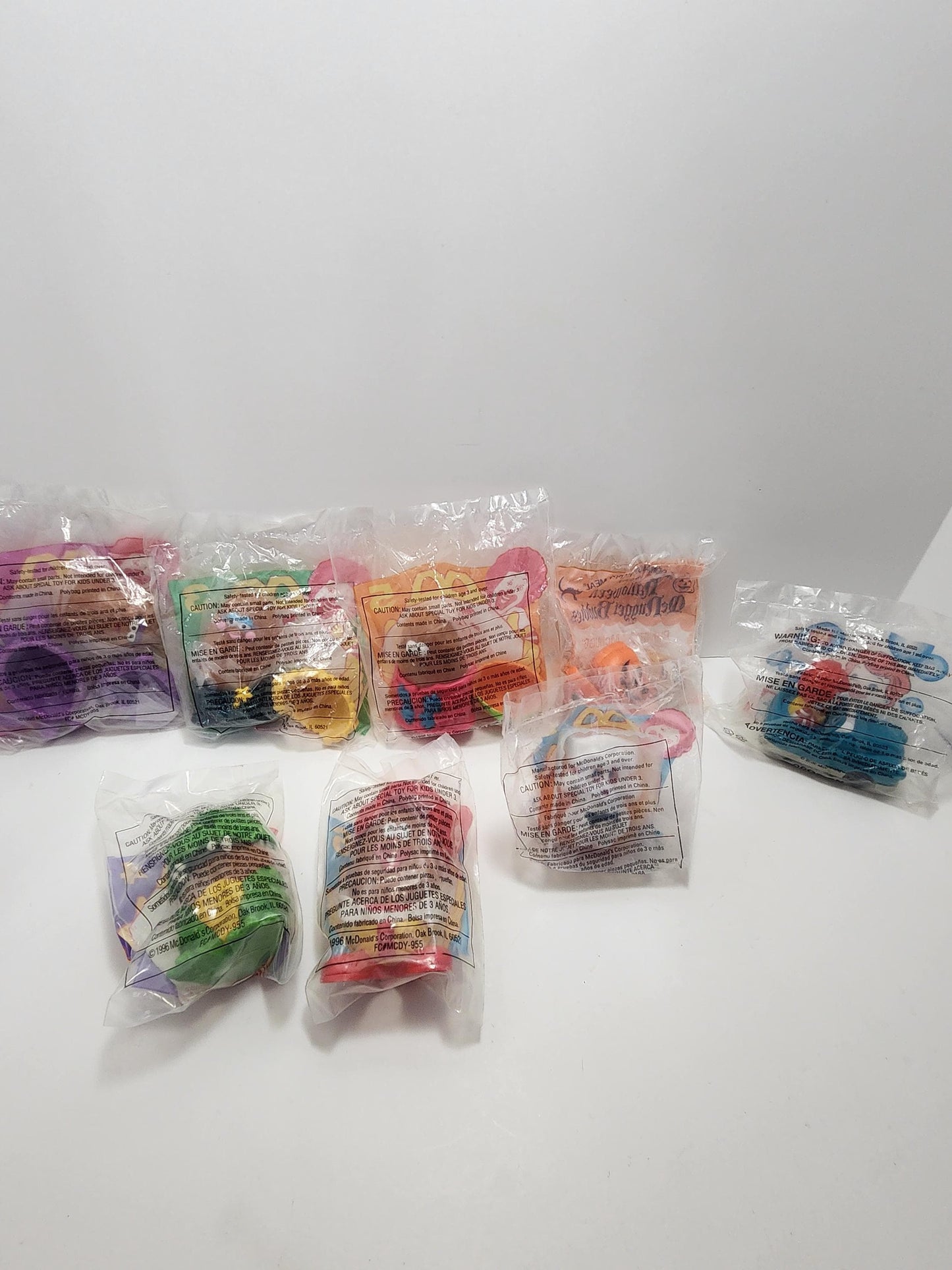Mcdonalds Vintage 1990s Happy Meal Sealed McNugget Toys - Ronald Mcdonald - Mcdonalds - Happy Meal Toys - Mcnuggets - Nugget Toys