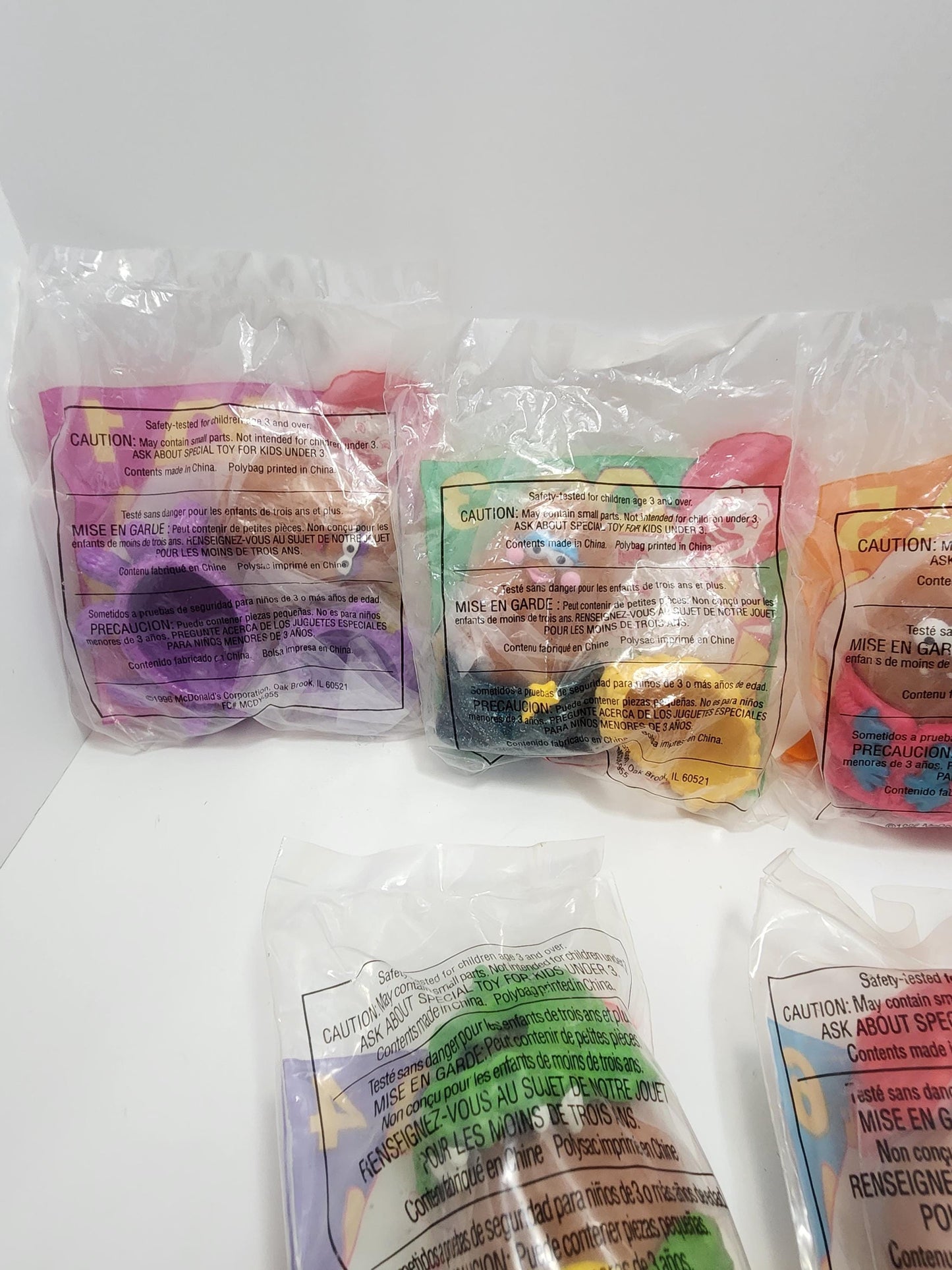 Mcdonalds Vintage 1990s Happy Meal Sealed McNugget Toys - Ronald Mcdonald - Mcdonalds - Happy Meal Toys - Mcnuggets - Nugget Toys