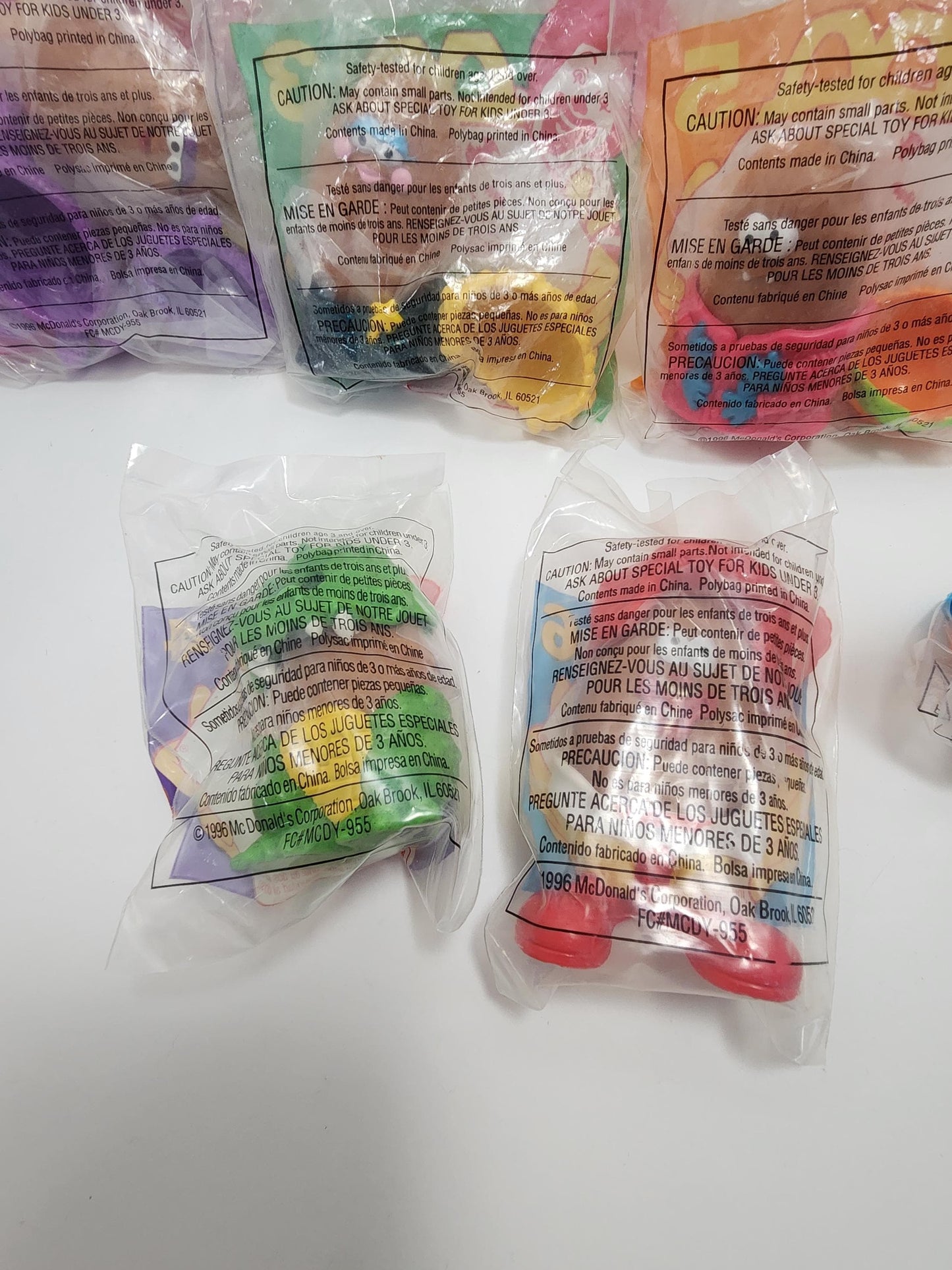 Mcdonalds Vintage 1990s Happy Meal Sealed McNugget Toys - Ronald Mcdonald - Mcdonalds - Happy Meal Toys - Mcnuggets - Nugget Toys