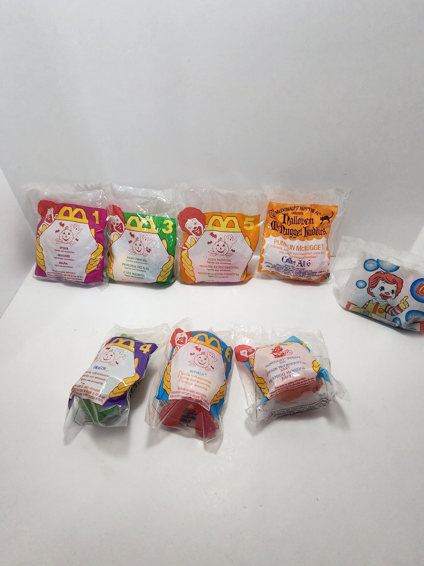 Mcdonalds Vintage 1990s Happy Meal Sealed McNugget Toys - Ronald Mcdonald - Mcdonalds - Happy Meal Toys - Mcnuggets - Nugget Toys