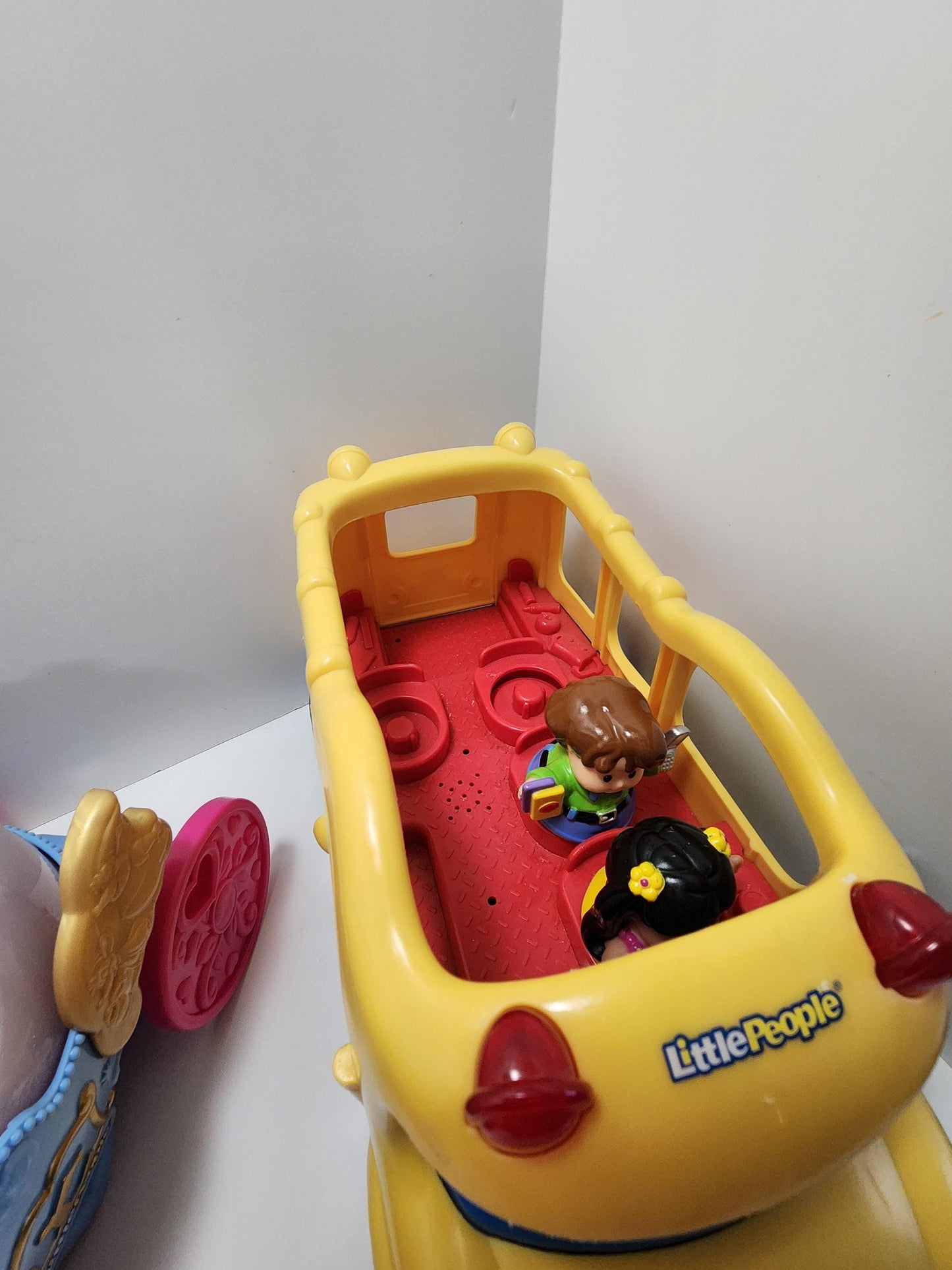 Fisher Price and Mattel Little People School Bus and Cinderella Playsets - Playsets - Fisher Price - Fisher Price Toys - Cinderella