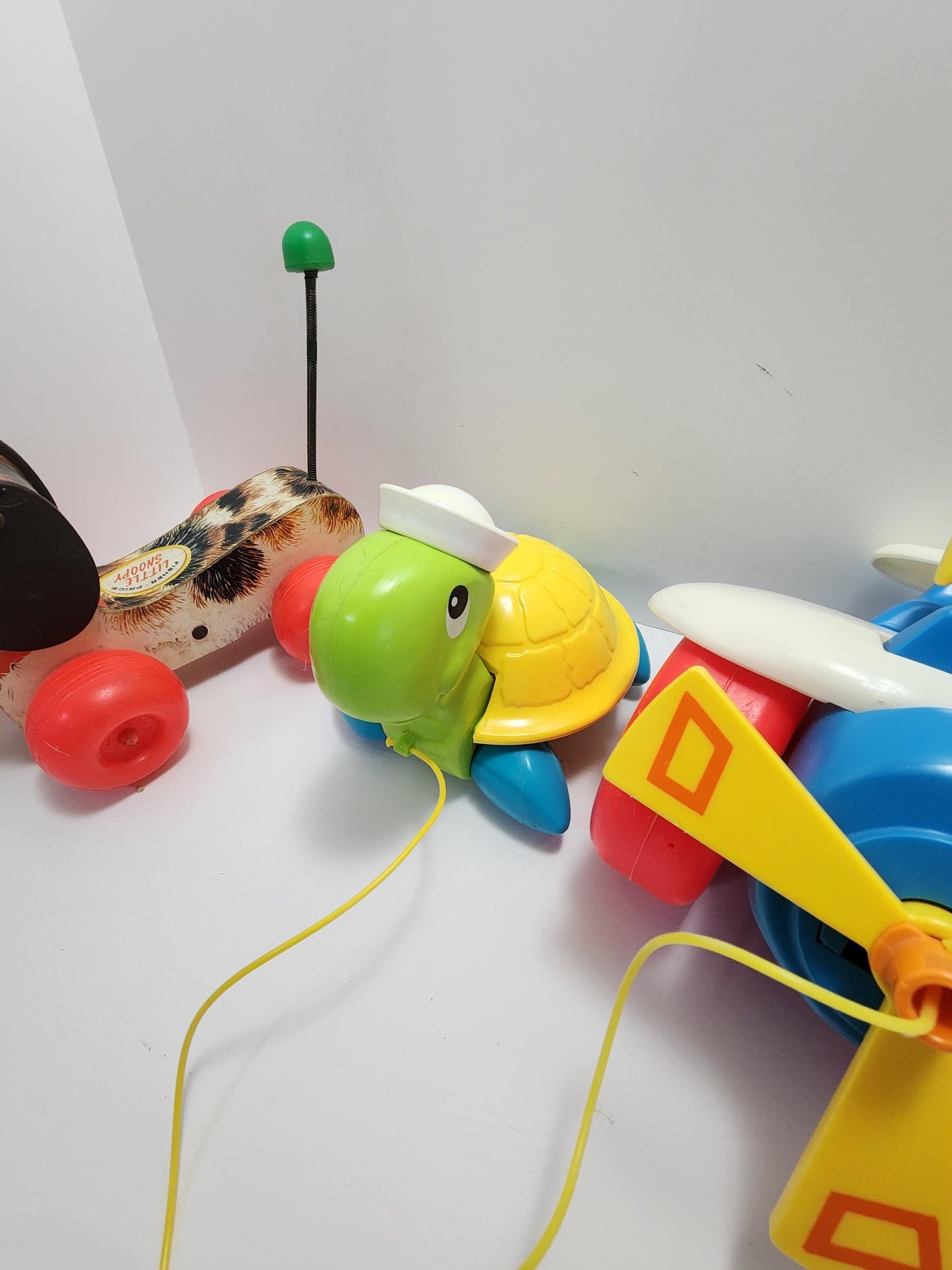 Fisher Price 1970s Pull Toys - Pets - Fisher Price - Fisher Price Toys - Pull Toys - Turtles - Elephants - Dogs - Puppy - Airplanes