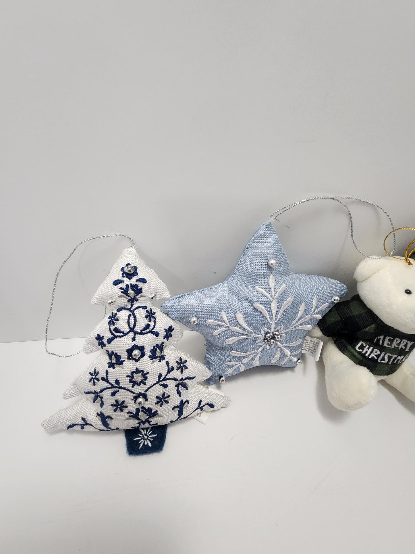 Christmas Ornaments Plushie Set of 3 - Christmas - Ornaments - Christmas Tree - Plushies - Plushie Ornaments - Trees - Bears - Christmas Bea