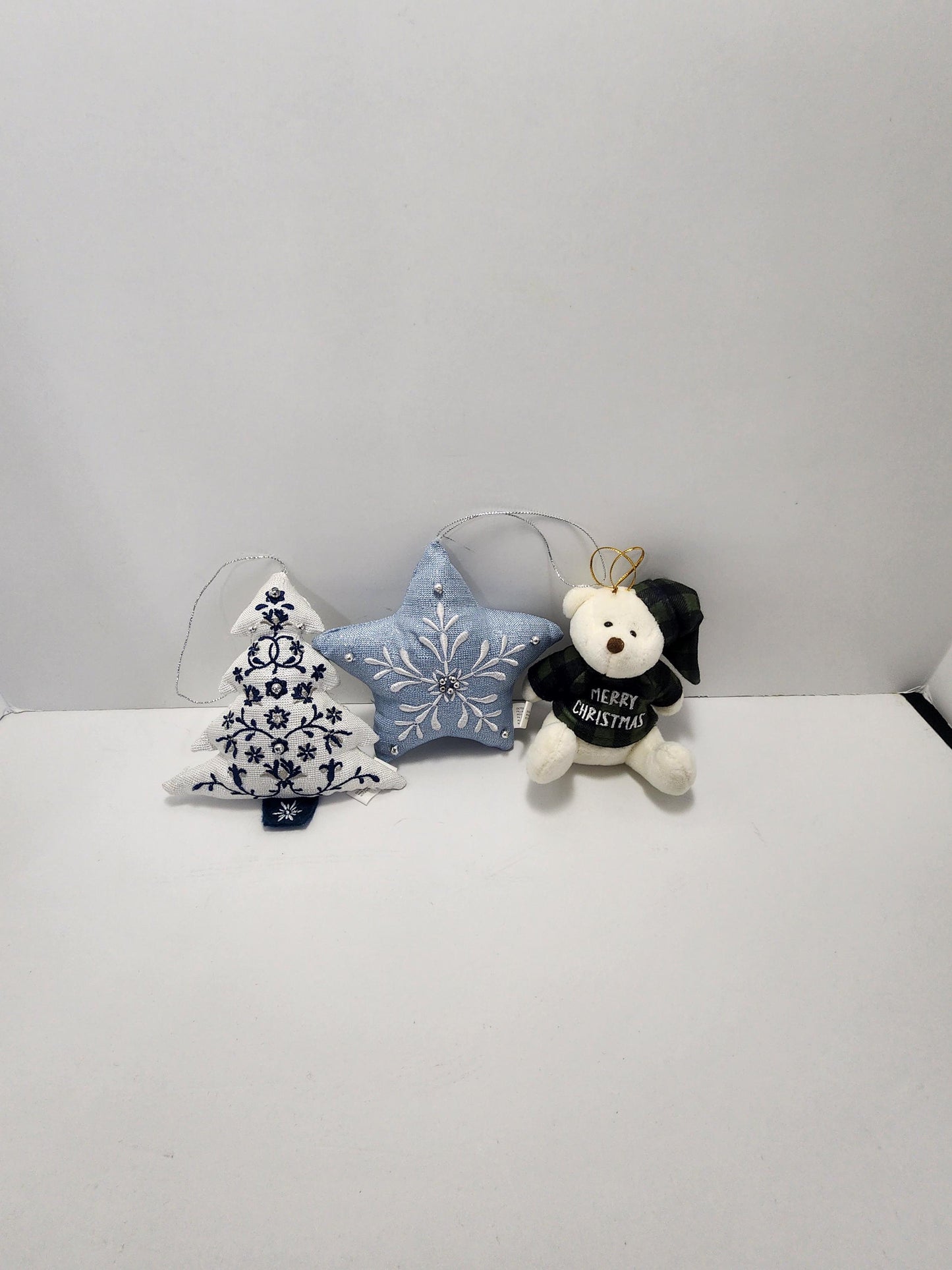 Christmas Ornaments Plushie Set of 3 - Christmas - Ornaments - Christmas Tree - Plushies - Plushie Ornaments - Trees - Bears - Christmas Bea