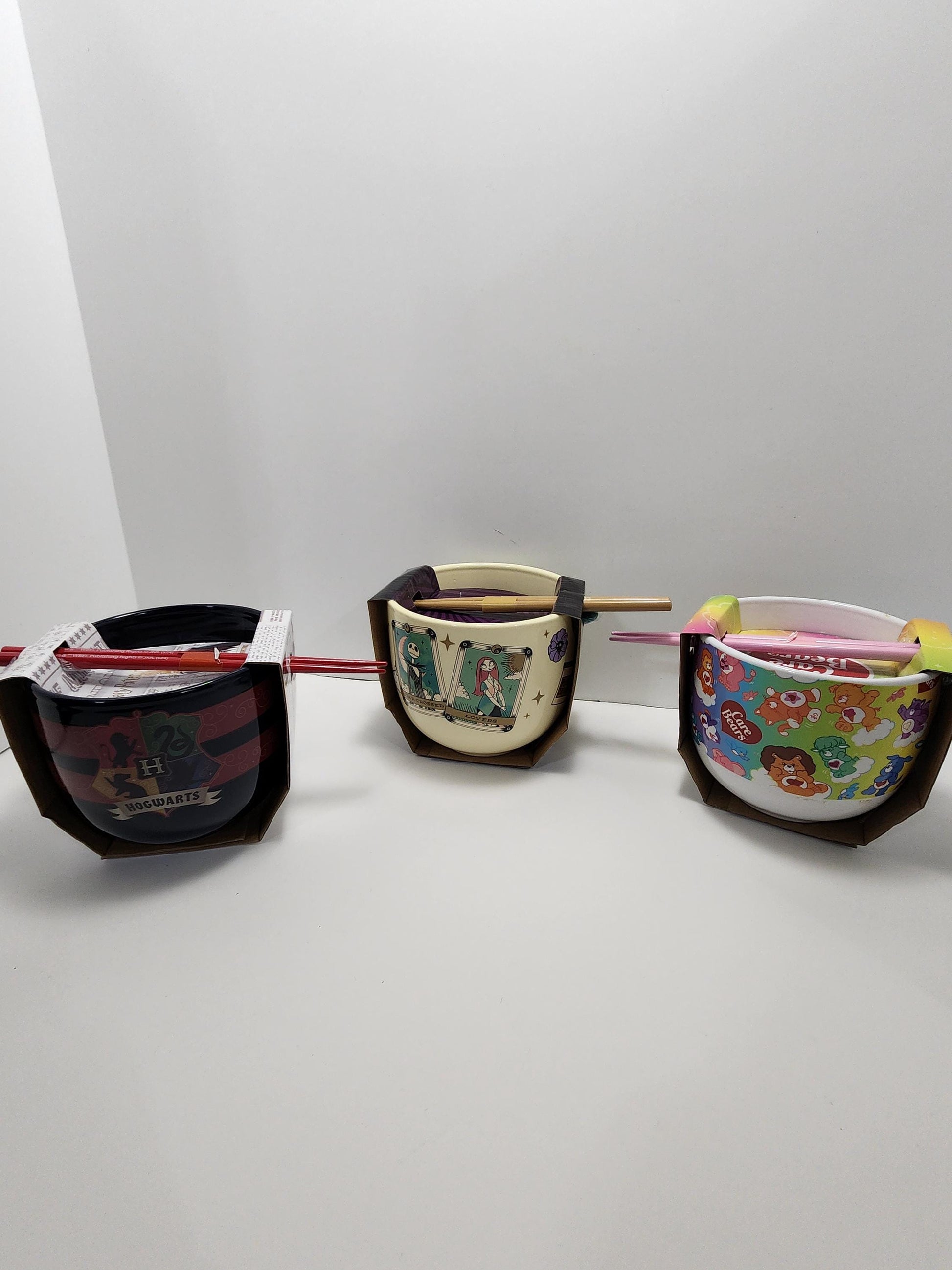 Ramen Bundle Bowls With Chopsticks - Bowls - Noodles - Noodle Bowls - Chopsticks - Nightmare Before Christmas - Harry Potter - Carebears