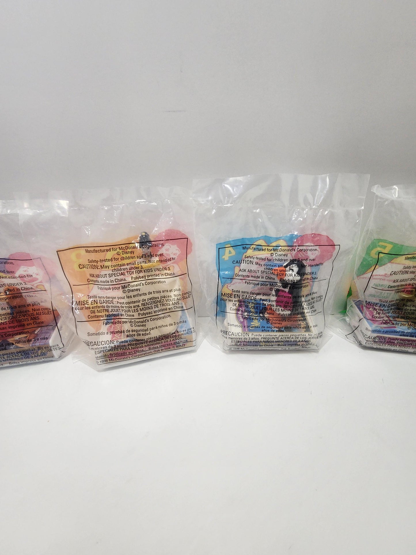 Disney's VHS Toys Full Set of 6 - Disney Toys - Happy Meal Toys - Vhs - Mcdonalds - Disney Mcdonalds - Disney Toys