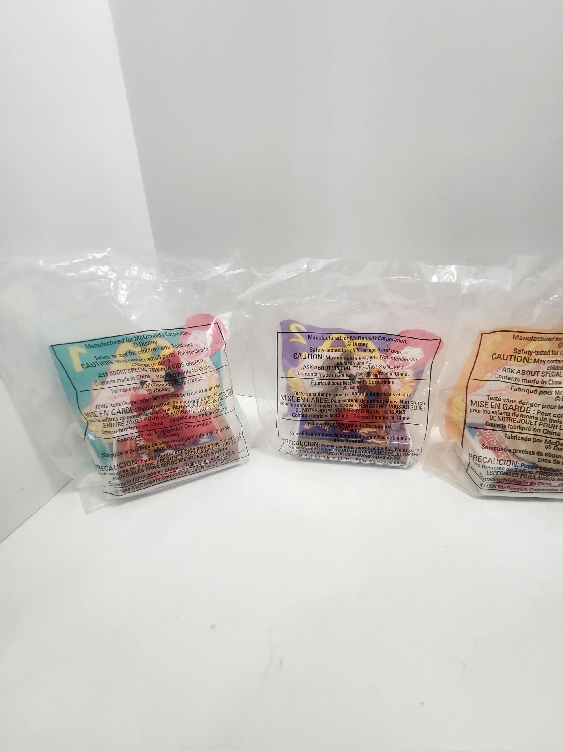 Disney's VHS Toys Full Set of 6 - Disney Toys - Happy Meal Toys - Vhs - Mcdonalds - Disney Mcdonalds - Disney Toys