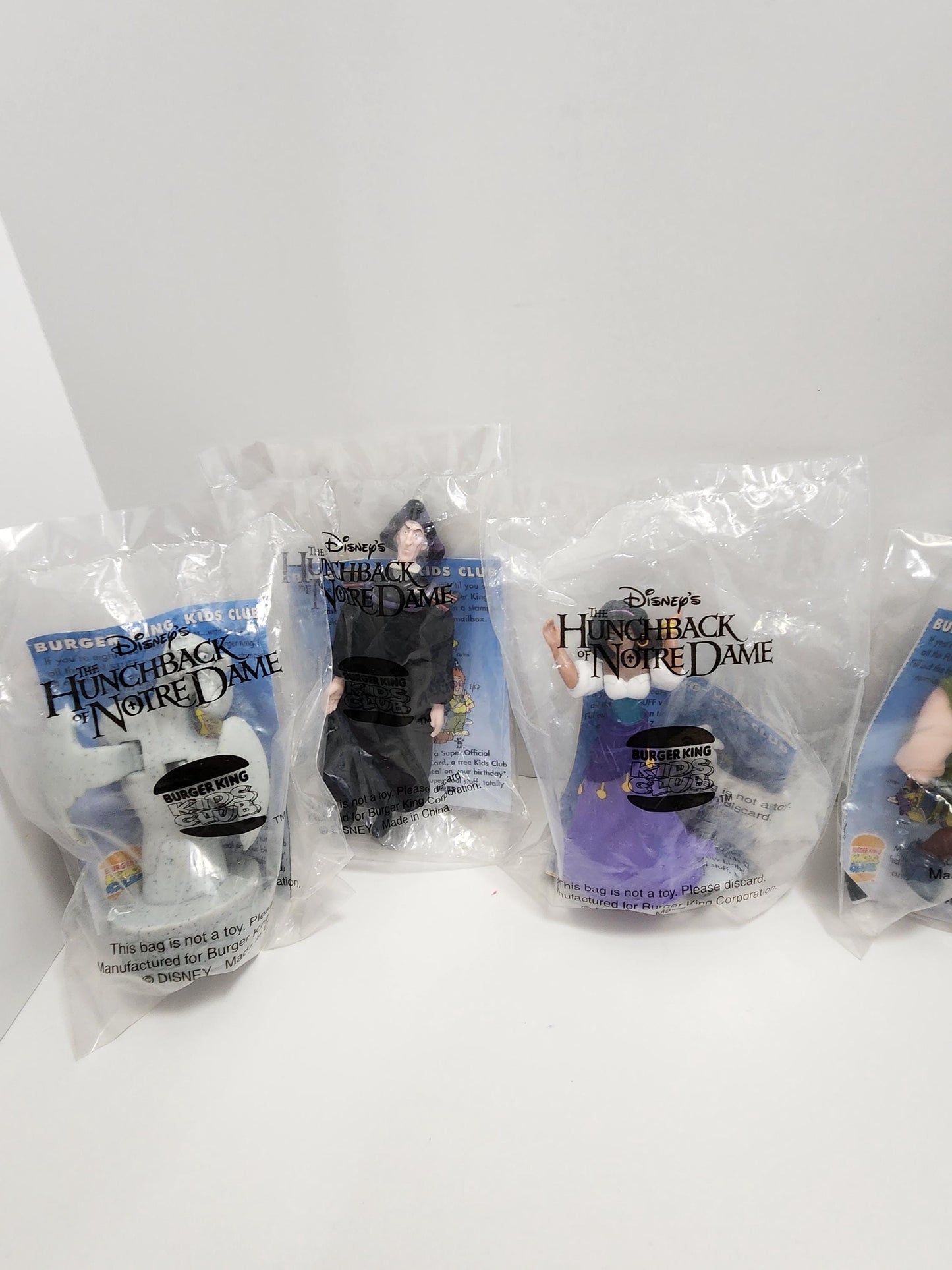 Disney's Hunchback Of Notre Dame Toys Set of 7 - Burger King Toys - Kids Meal Toys - Fast Food Toys - Happy Meal Toys - Hunchback