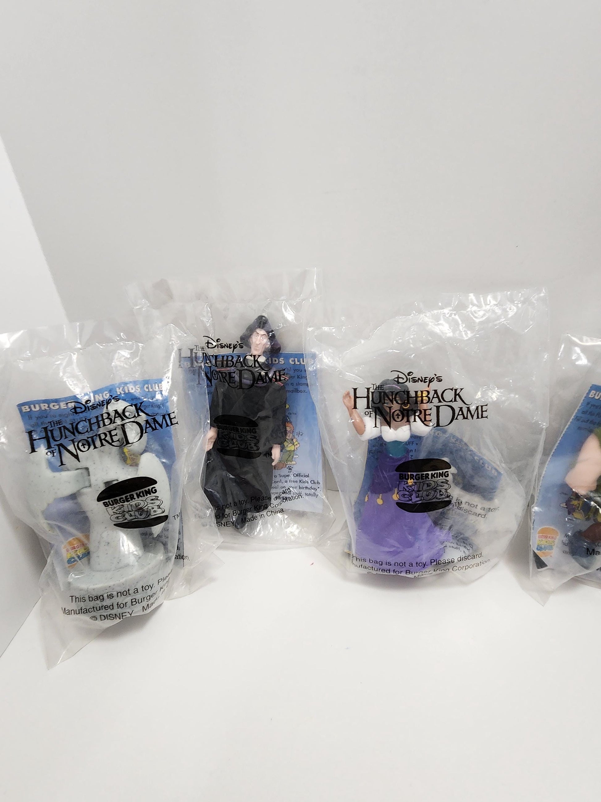 Disney's Hunchback Of Notre Dame Toys Set of 7 - Burger King Toys - Kids Meal Toys - Fast Food Toys - Happy Meal Toys - Hunchback
