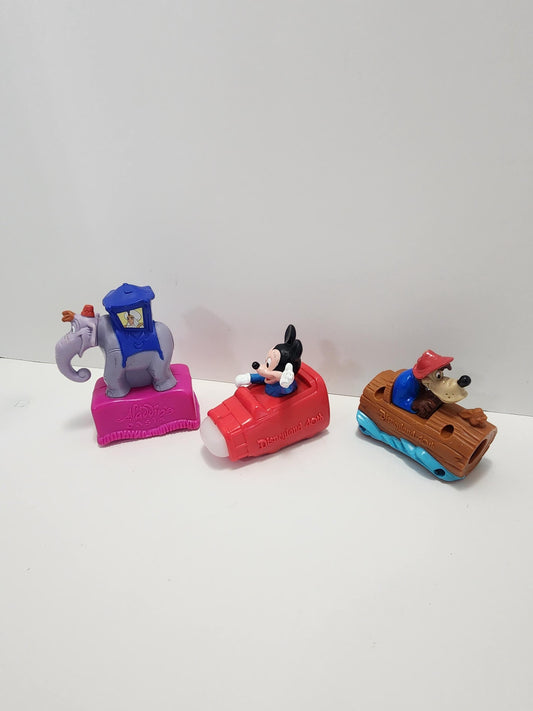 Disneys 40th Anniversary Viewfinder Toy Figures Lot of 3 - Disney - Disney Toys - Disneyland - Happy Meal Toys - Fast Food Toys - Mcdonalds
