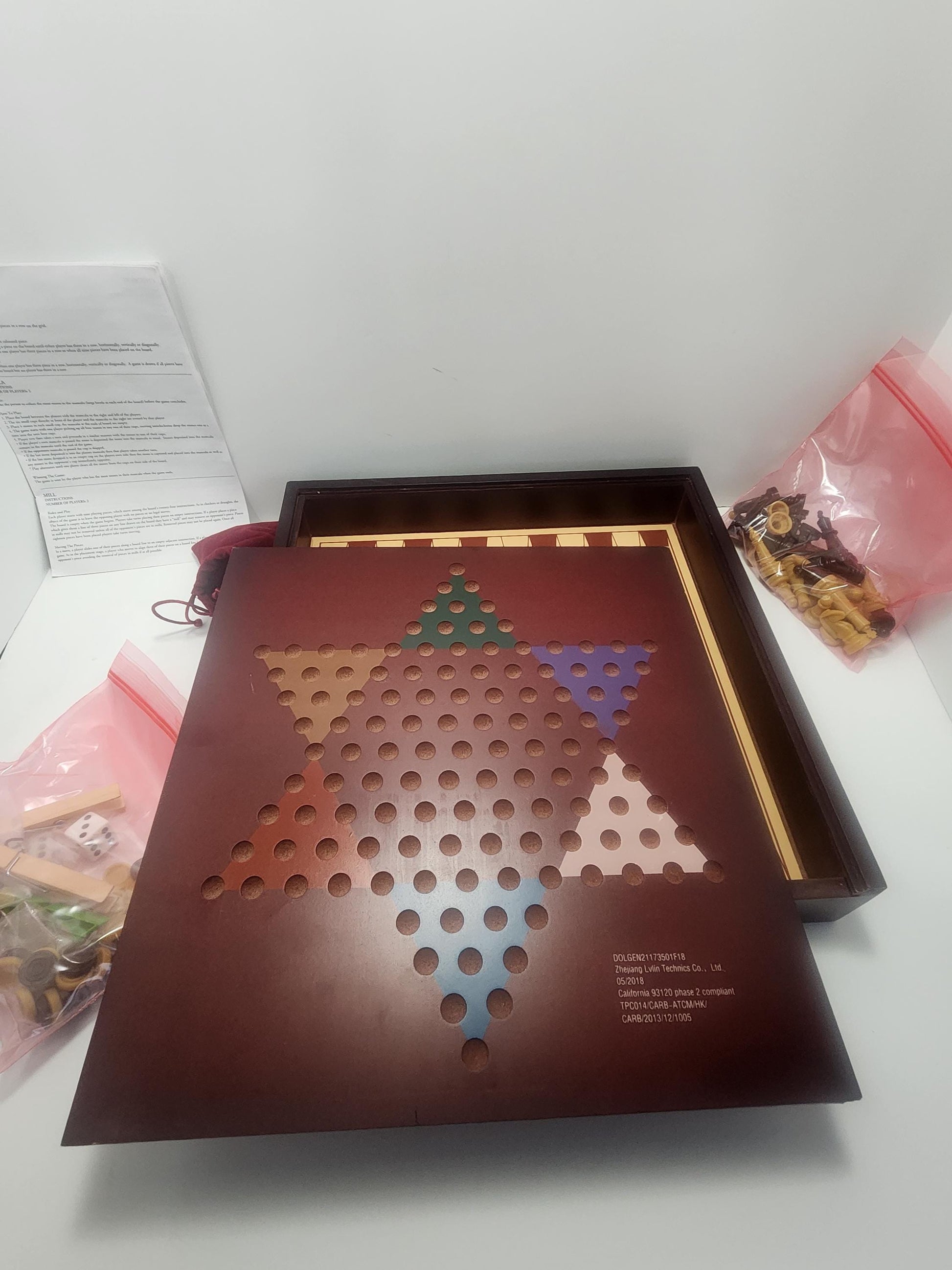 Chess Checkers Multigame Board Storage Set - Chess - Checkers - Games - Family Games - Multi Games - Chess Board - Family Game Night