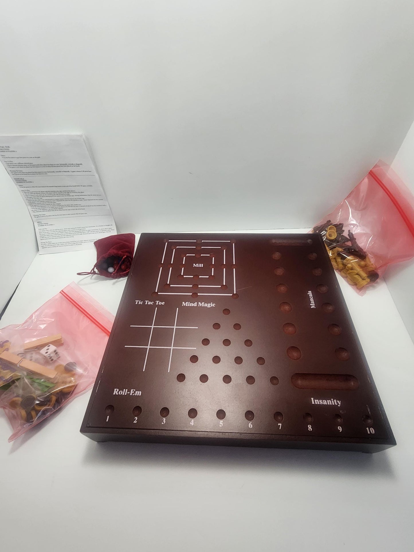 Chess Checkers Multigame Board Storage Set - Chess - Checkers - Games - Family Games - Multi Games - Chess Board - Family Game Night