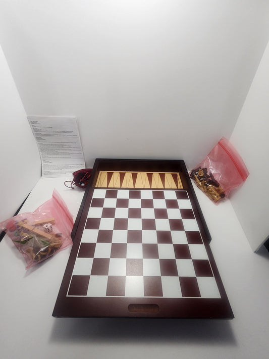 Chess Checkers Multigame Board Storage Set - Chess - Checkers - Games - Family Games - Multi Games - Chess Board - Family Game Night