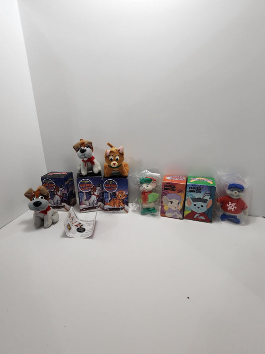 Disney Plush 1990s Christmas Ornaments - Oliver and Company - Rescuers Down Under - Mice - Plush - Plush Christmas Ornaments - Disney