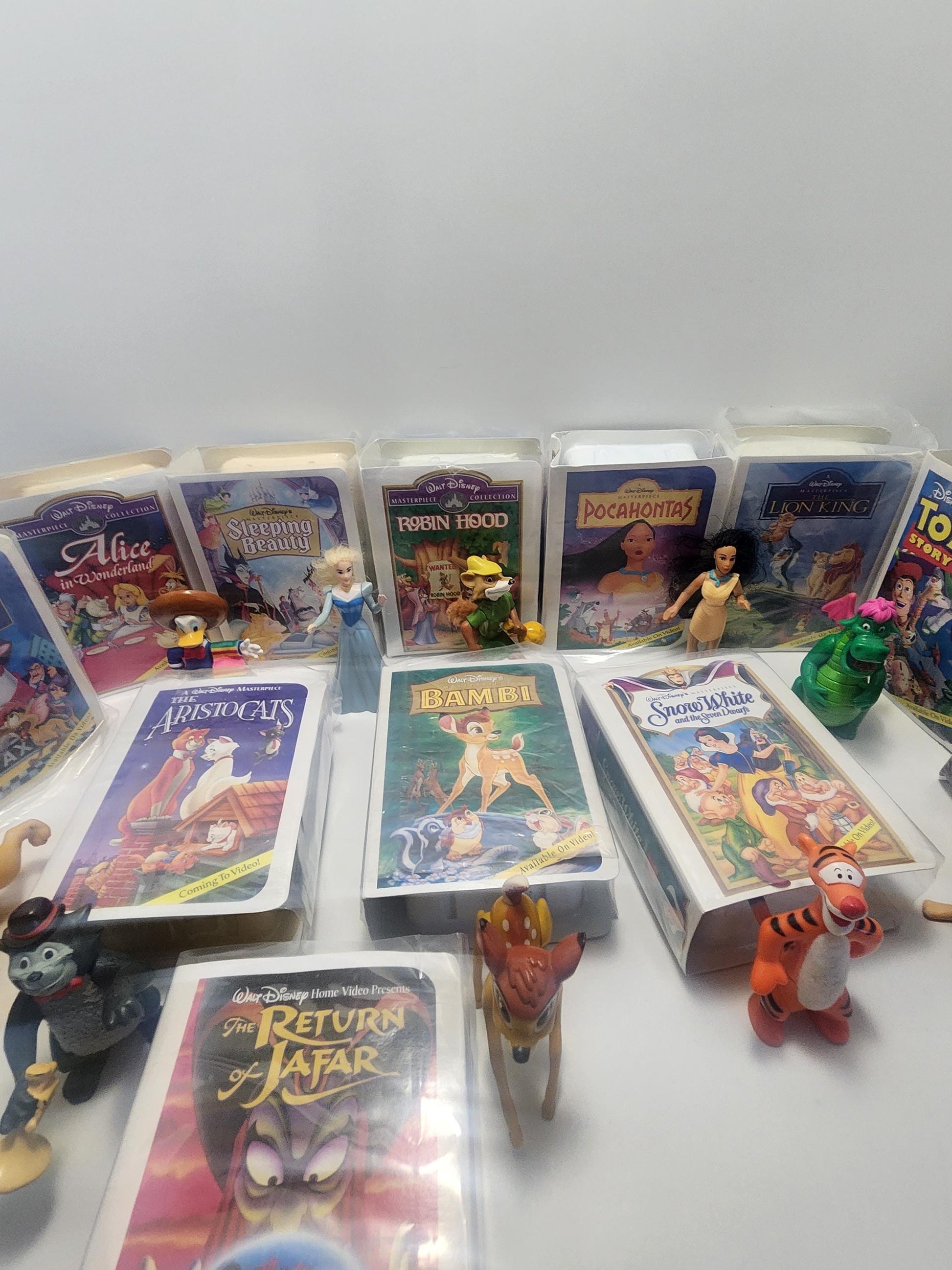 Disney's Masterpiece 1990s Vintage VHS Mcdonalds Happy Meal Toys - Vhs - Disney - Disney Toys - Happy Meal Toys - Fast Food Toys