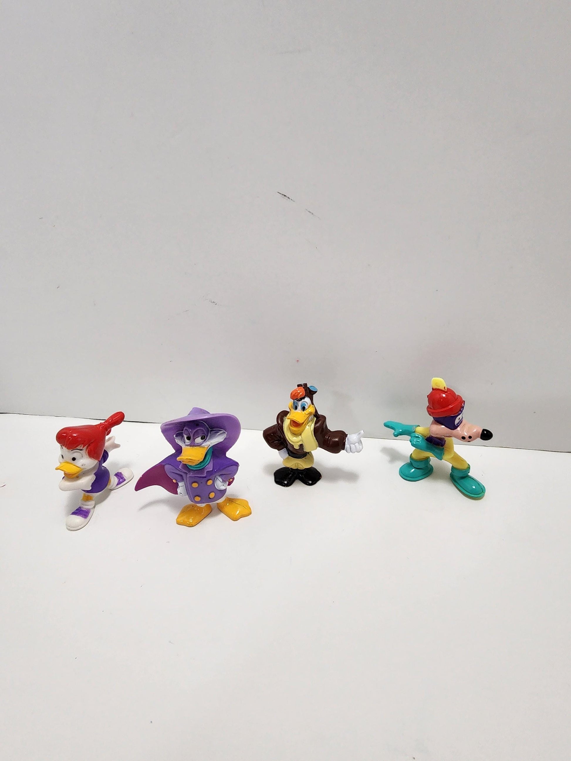 Darkwing Duck 1990s Kelloggs Pvc Cereal Figures Set of 4 - Darkwing Duck - Kelloggs # Cereal Toys - Pvc Toys - Vintage Toys