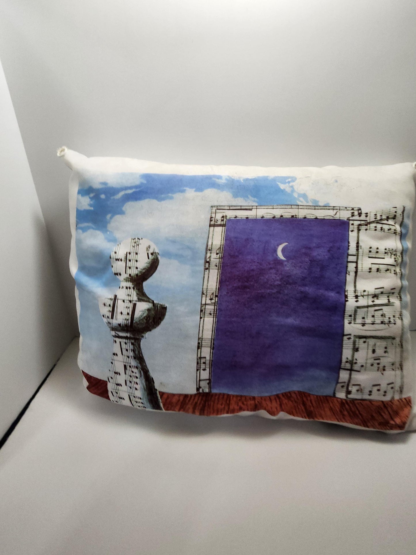 Nordic Famous Painter Rene Magritte Throw Decor Pillow - Musical - Musical Notes - Music Decor - Decor - Decor Pillows