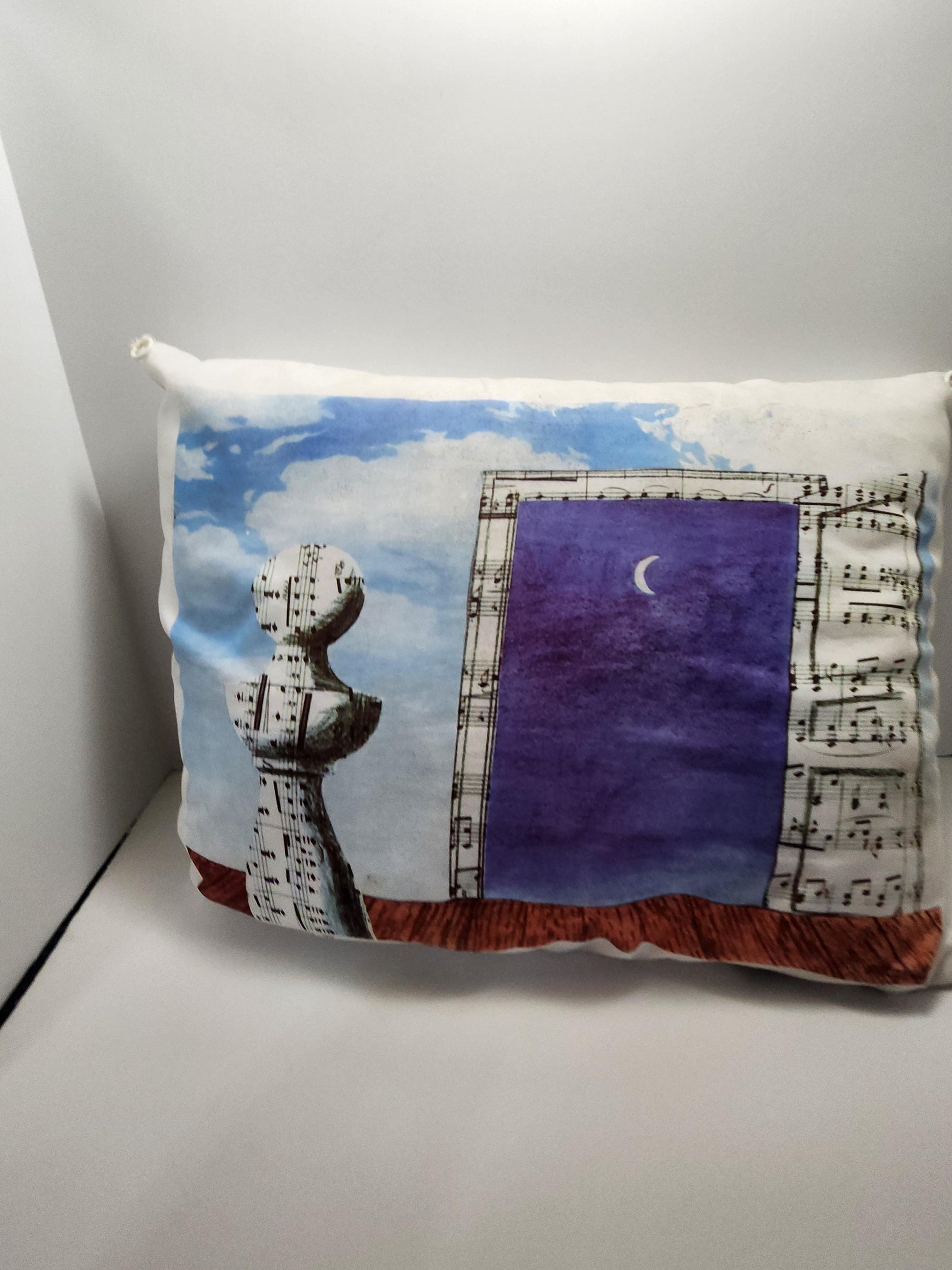 Nordic Famous Painter Rene Magritte Throw Decor Pillow - Musical - Musical Notes - Music Decor - Decor - Decor Pillows