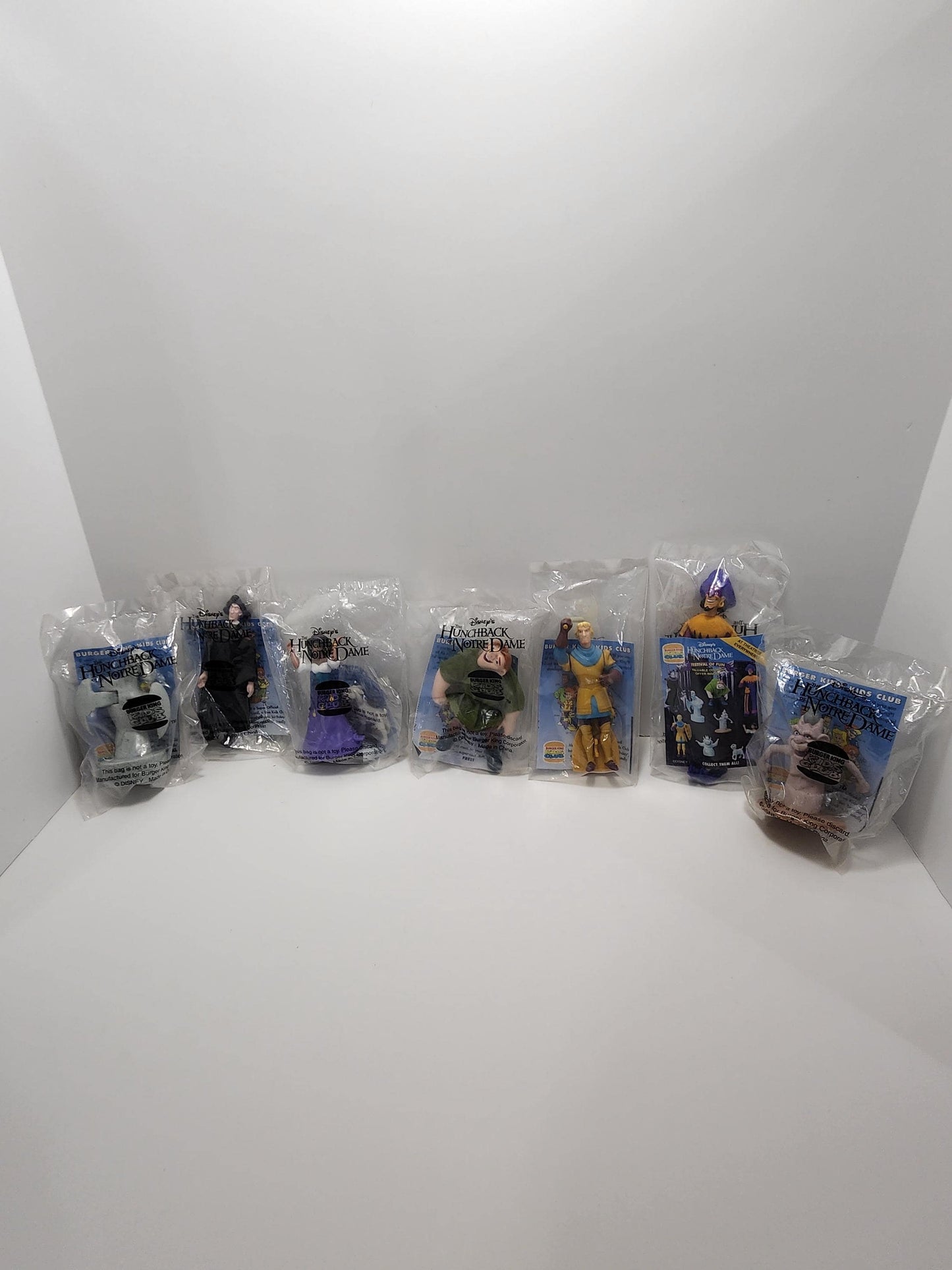 Disney's Hunchback Of Notre Dame Toys Set of 7 - Burger King Toys - Kids Meal Toys - Fast Food Toys - Happy Meal Toys - Hunchback