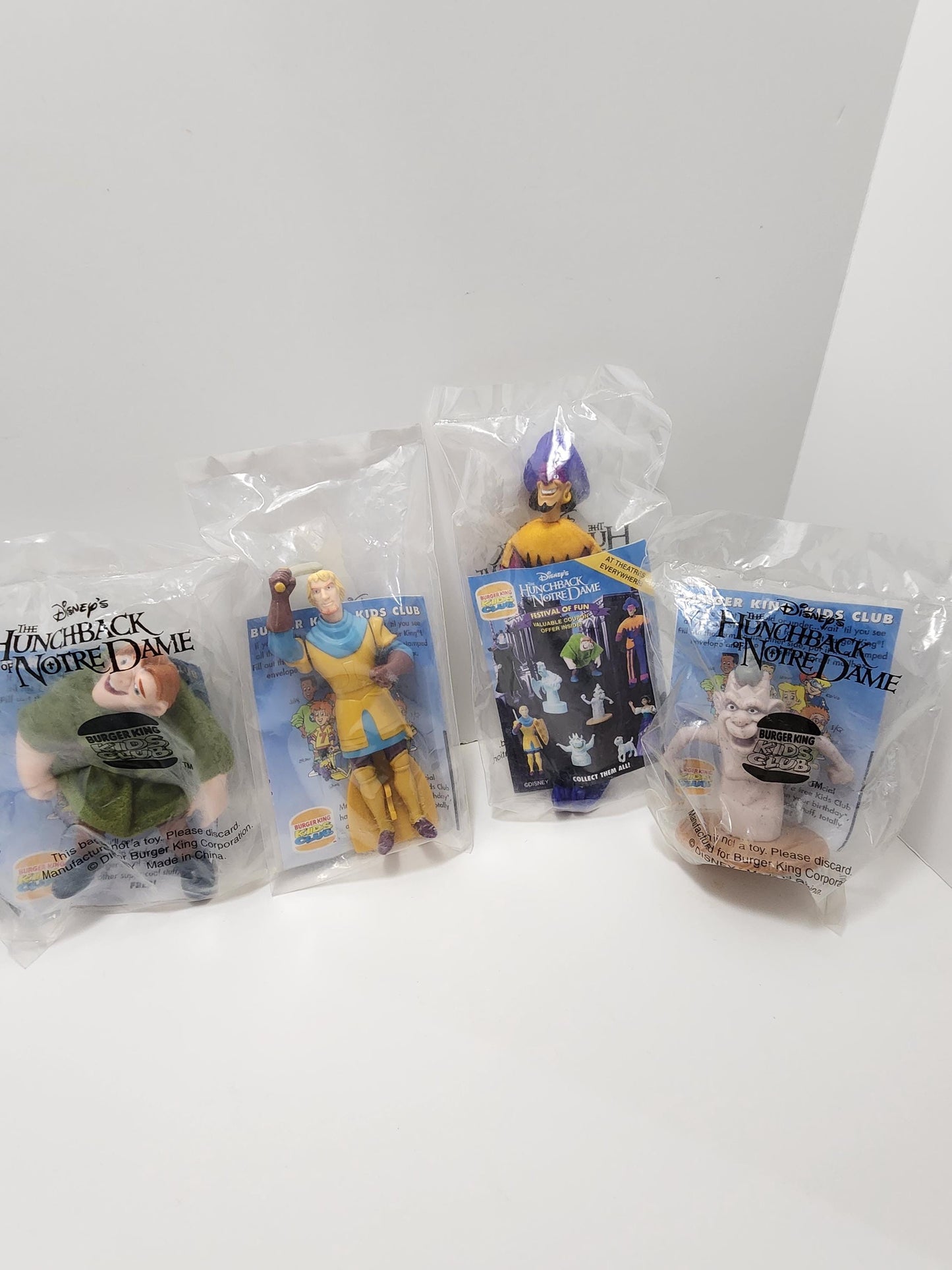 Disney's Hunchback Of Notre Dame Toys Set of 7 - Burger King Toys - Kids Meal Toys - Fast Food Toys - Happy Meal Toys - Hunchback