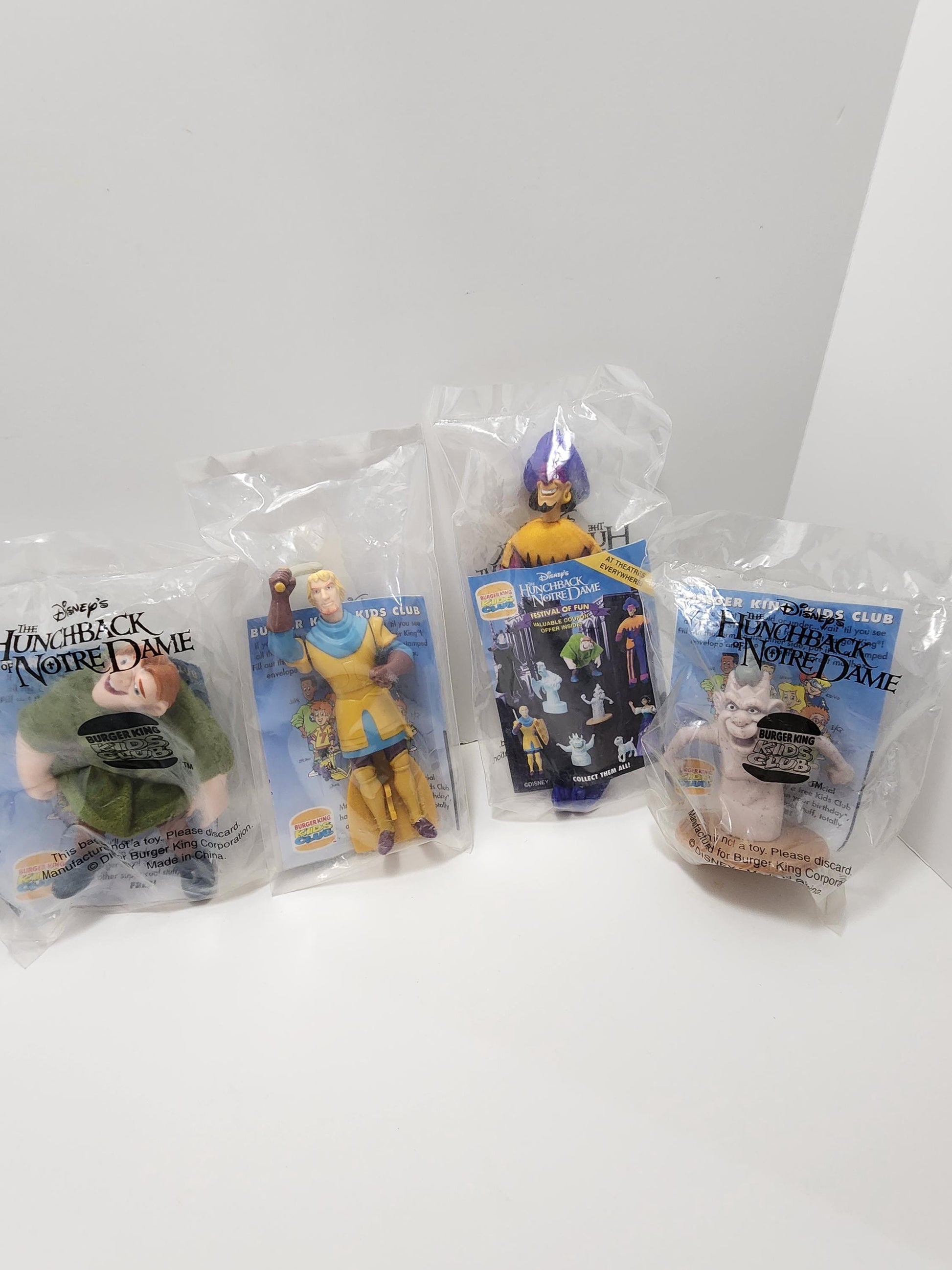 Disney's Hunchback Of Notre Dame Toys Set of 7 - Burger King Toys - Kids Meal Toys - Fast Food Toys - Happy Meal Toys - Hunchback