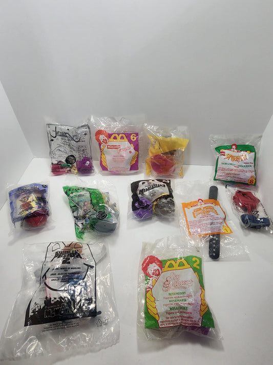 Mcdonalds Vintage Happy Meal Toys - Treasure Planet - Shrek - Jimmy Neutron - Jetsons - Kung Fu Panda - Tangle - Nickelodeon - Happy Meal