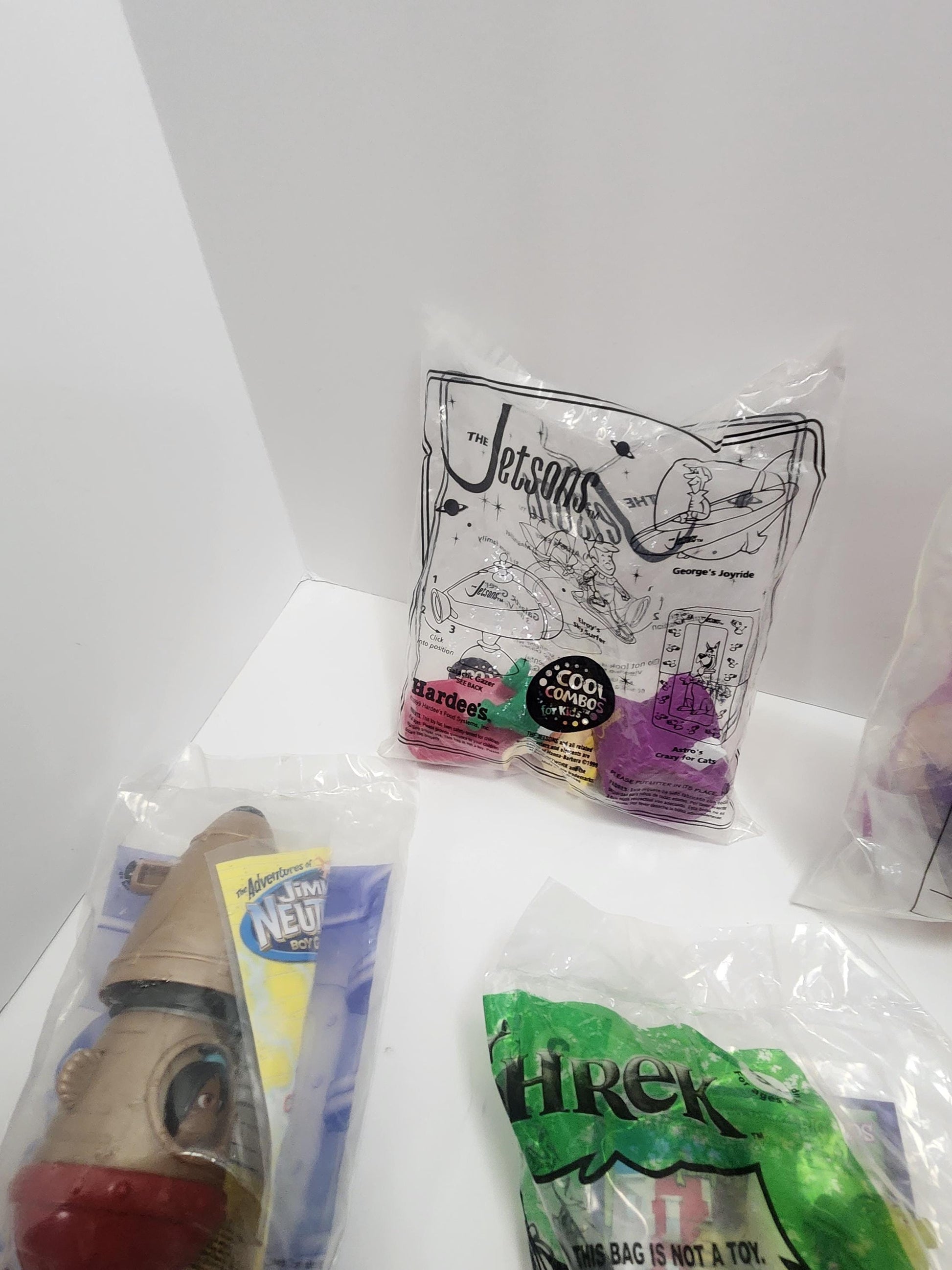 Mcdonalds Vintage Happy Meal Toys - Treasure Planet - Shrek - Jimmy Neutron - Jetsons - Kung Fu Panda - Tangle - Nickelodeon - Happy Meal