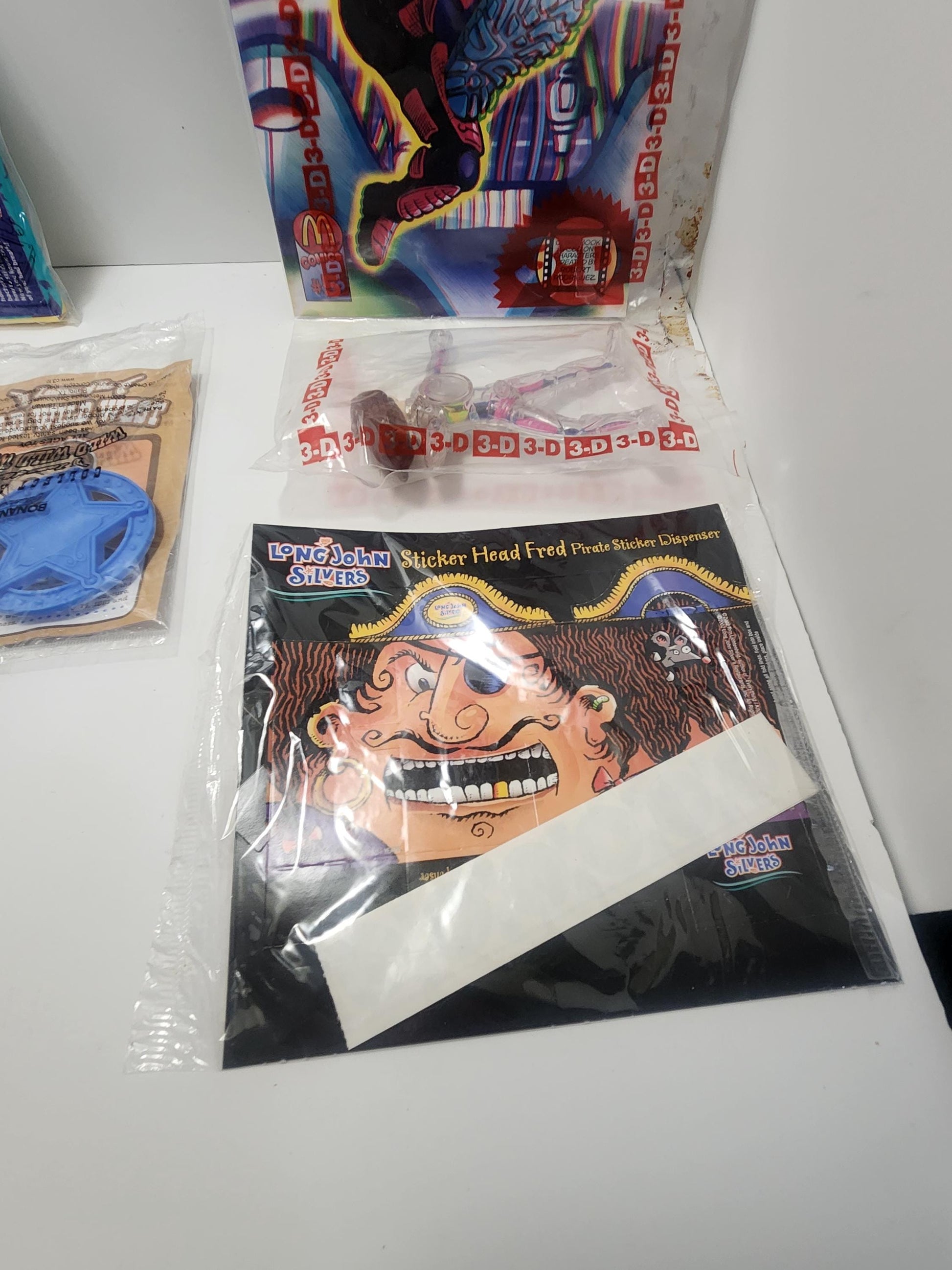 Kids Meal Vintage Toys and Stickers - Stickers - Farm - Arby's- Long John Silvers - Yucky Stuff - Nickelodeon - Kids Meal Toys - Arby's Tiys