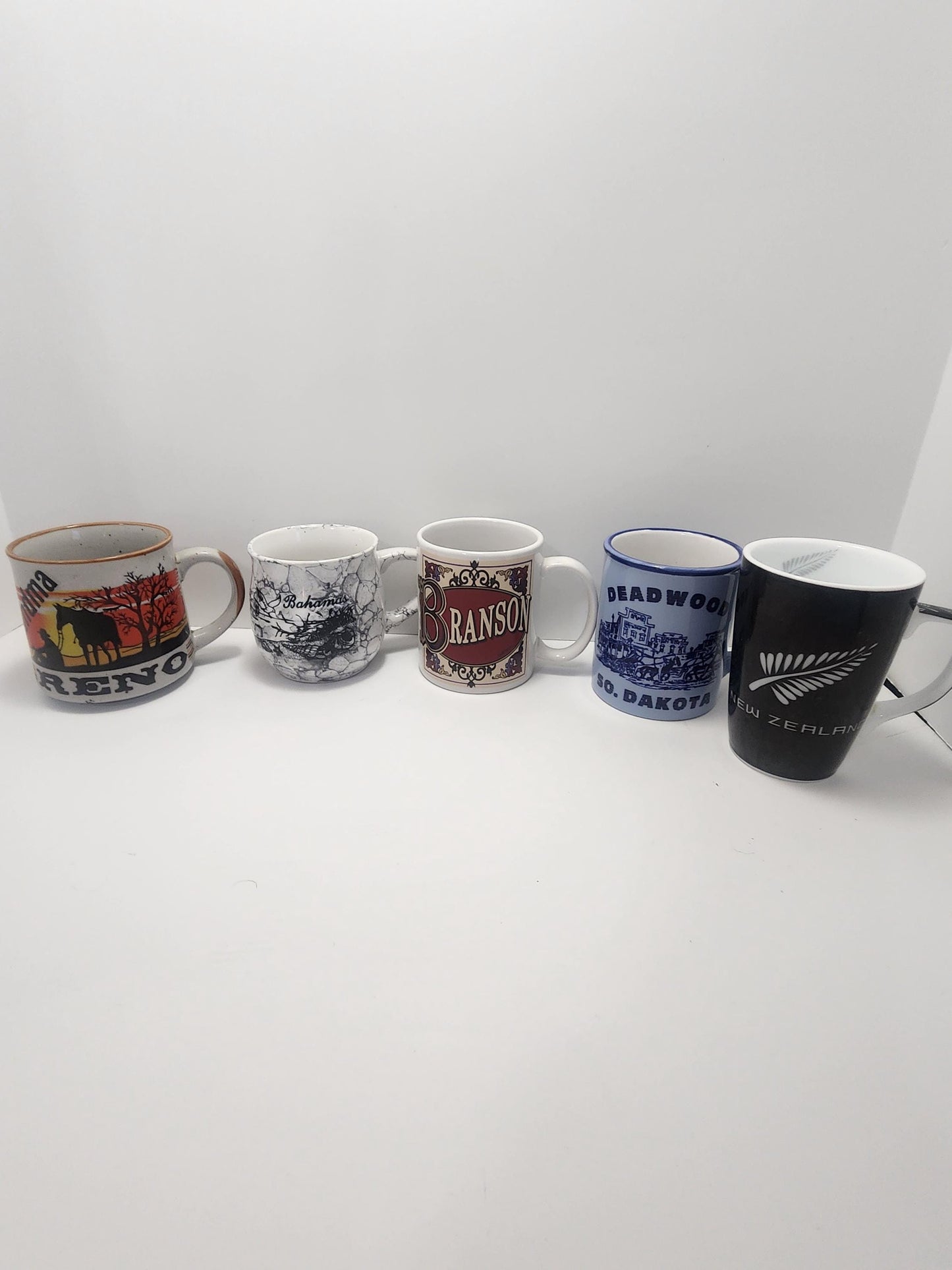 Gift Specialty Coffee Mugs - Mugs - Coffee Mugs - Reno - Nevada - Novelty Mugs - Branson - Missouri - New Zealand - Deadwood - Bahamas