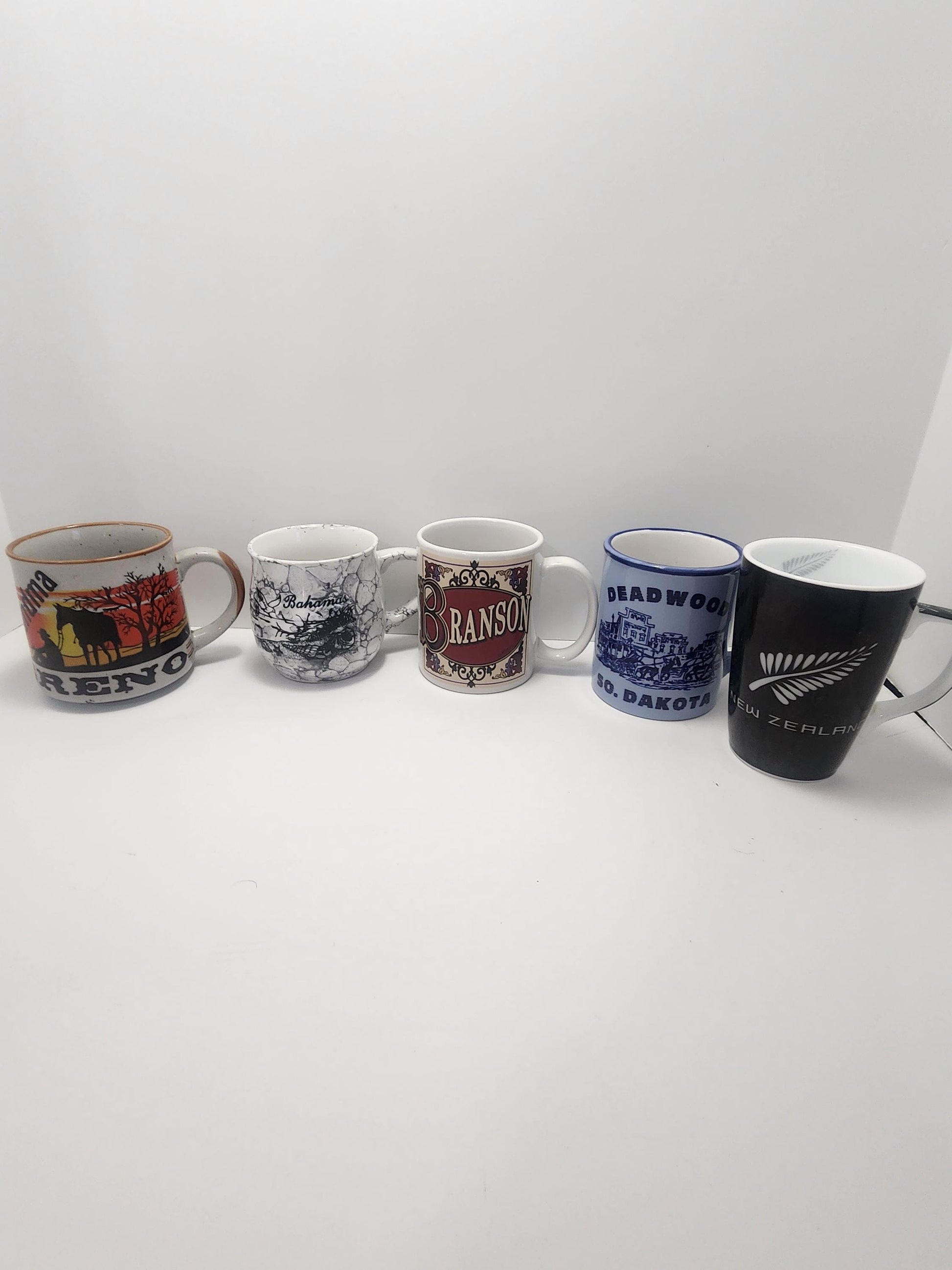 Gift Specialty Coffee Mugs - Mugs - Coffee Mugs - Reno - Nevada - Novelty Mugs - Branson - Missouri - New Zealand - Deadwood - Bahamas