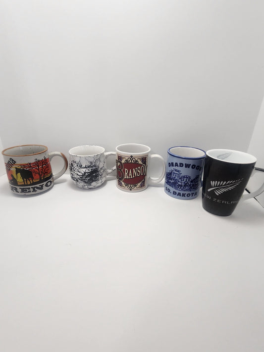 Gift Specialty Coffee Mugs - Mugs - Coffee Mugs - Reno - Nevada - Novelty Mugs - Branson - Missouri - New Zealand - Deadwood - Bahamas