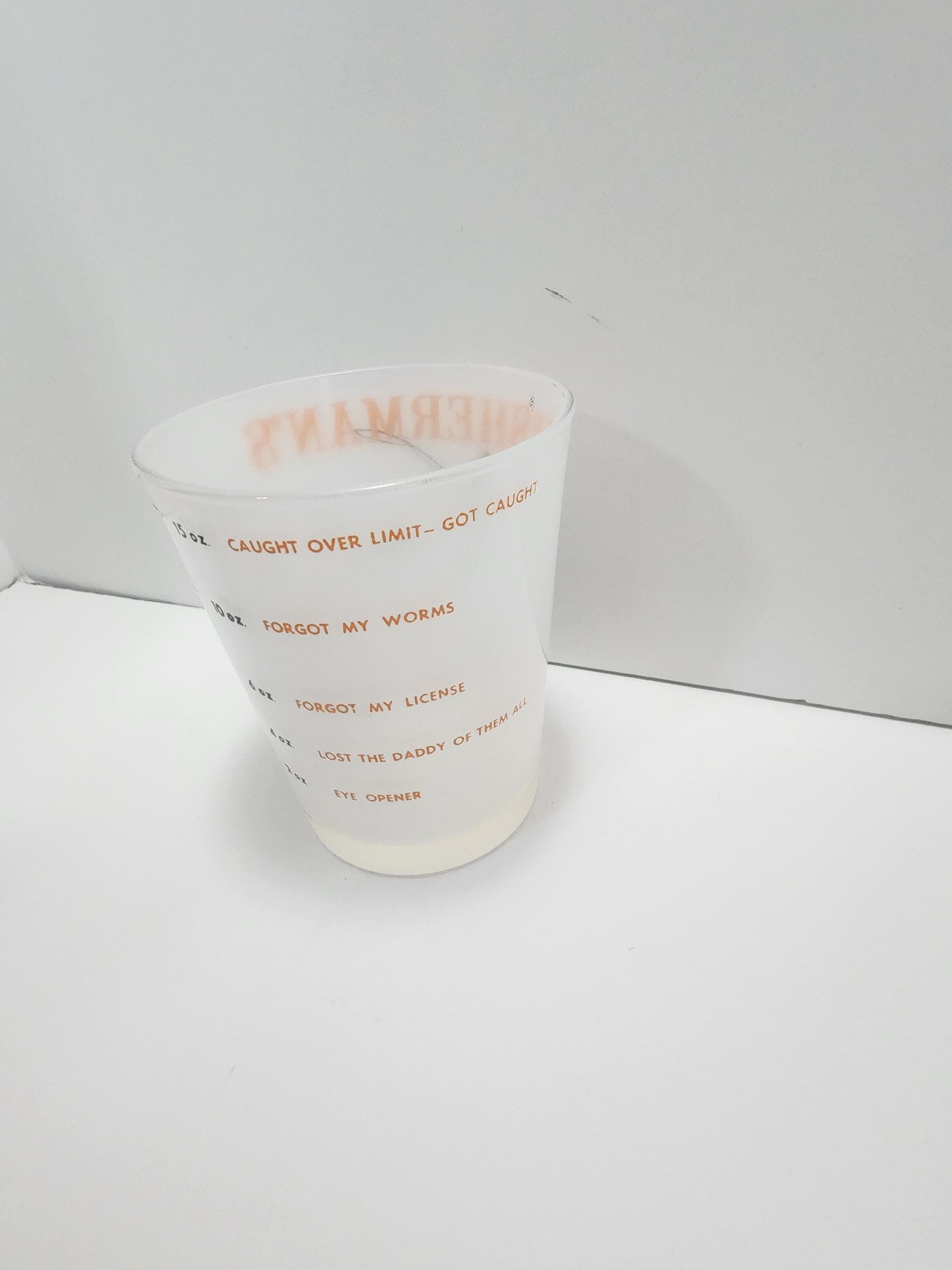 Fisherman's Night Cap Measuring Cup - Drinking Glass - Fisherman - Fisherman Gift - Fishing - Night Cap - Measuring Cup