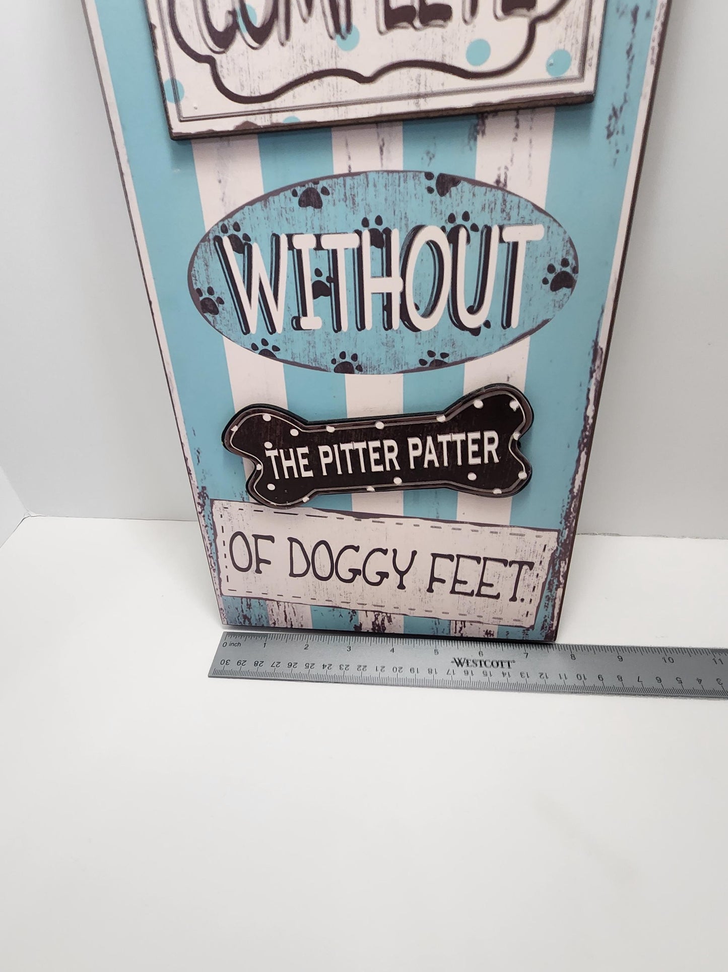 Dogs Pitter Patter Cute Sign - Home Decor - Pets - Pet Decor - Wall Hangings - Signs - Puppy - Pets Gift