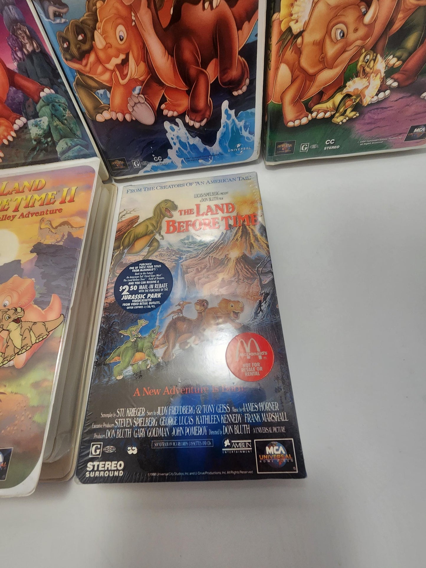 Land Before Time Vhs Movies Series 1-7 - Mcdonalds Vhs - Mcdonalds - Universal - Universal Movies - VHS - Movies - Dinosaurs - Vintage Movie